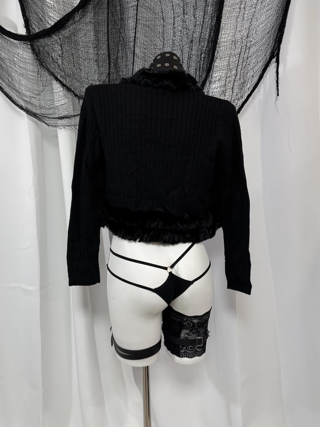 fur crop cardigan 상품이미지3