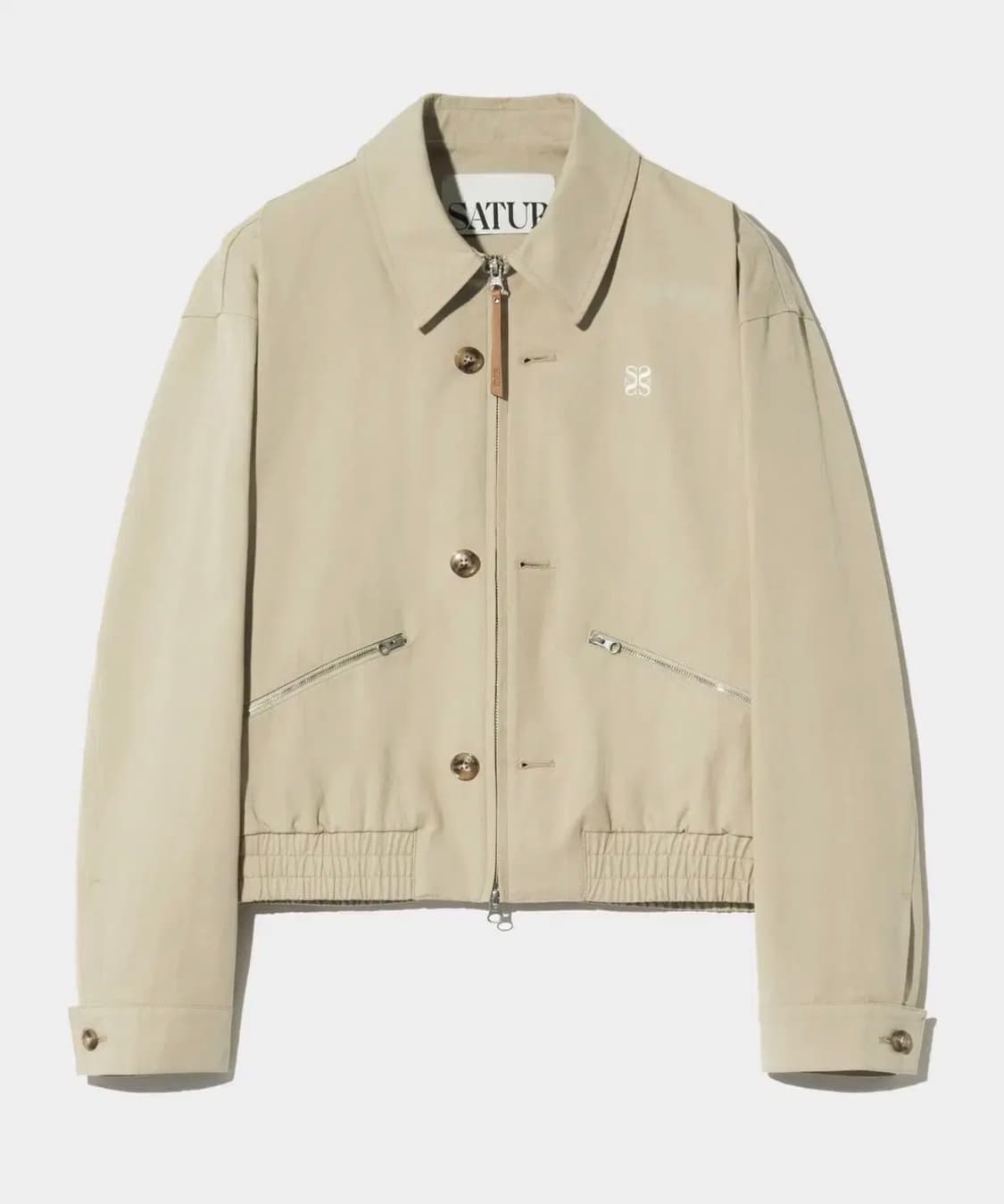 (M) 세터 테오 코튼 칼라 숏 자켓 내추럴 베이지 상품이미지1