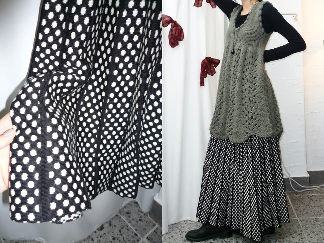 dot knit long skirt 상품이미지1