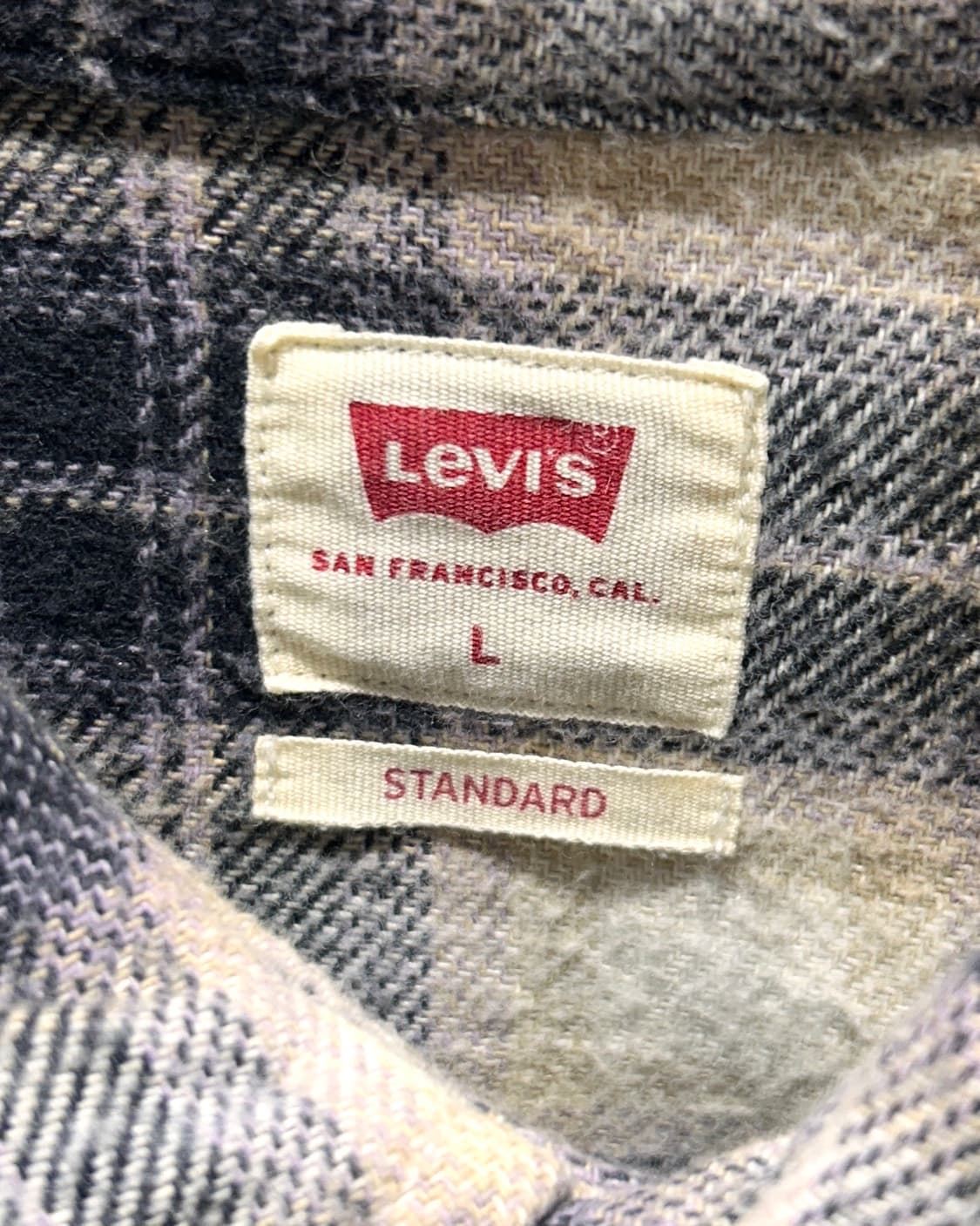 L 리바이스 클래식 모노톤 화이트 체크셔츠 상품이미지5