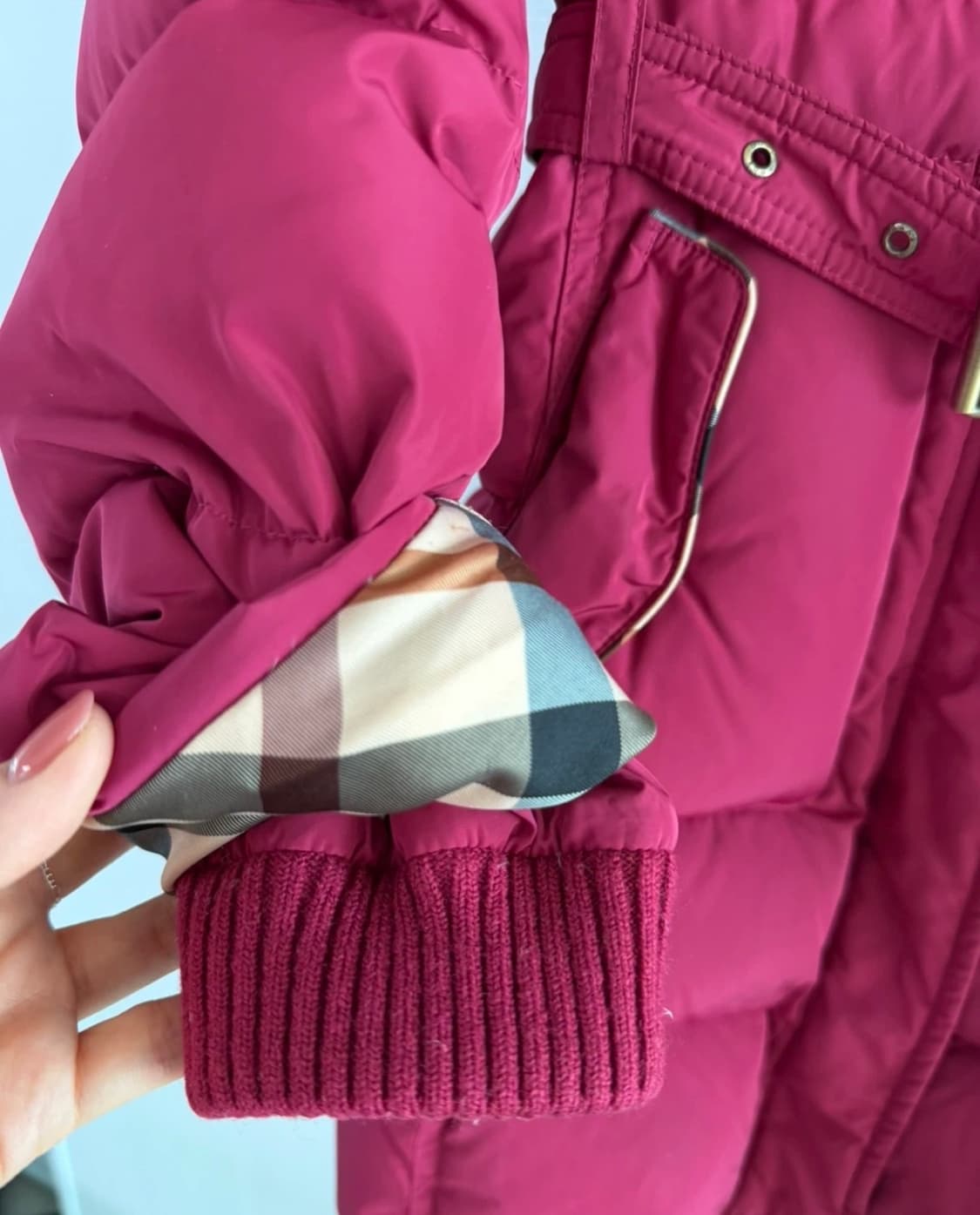 닥스 키즈 여아 핑크 오리털 패딩 150 상품이미지3