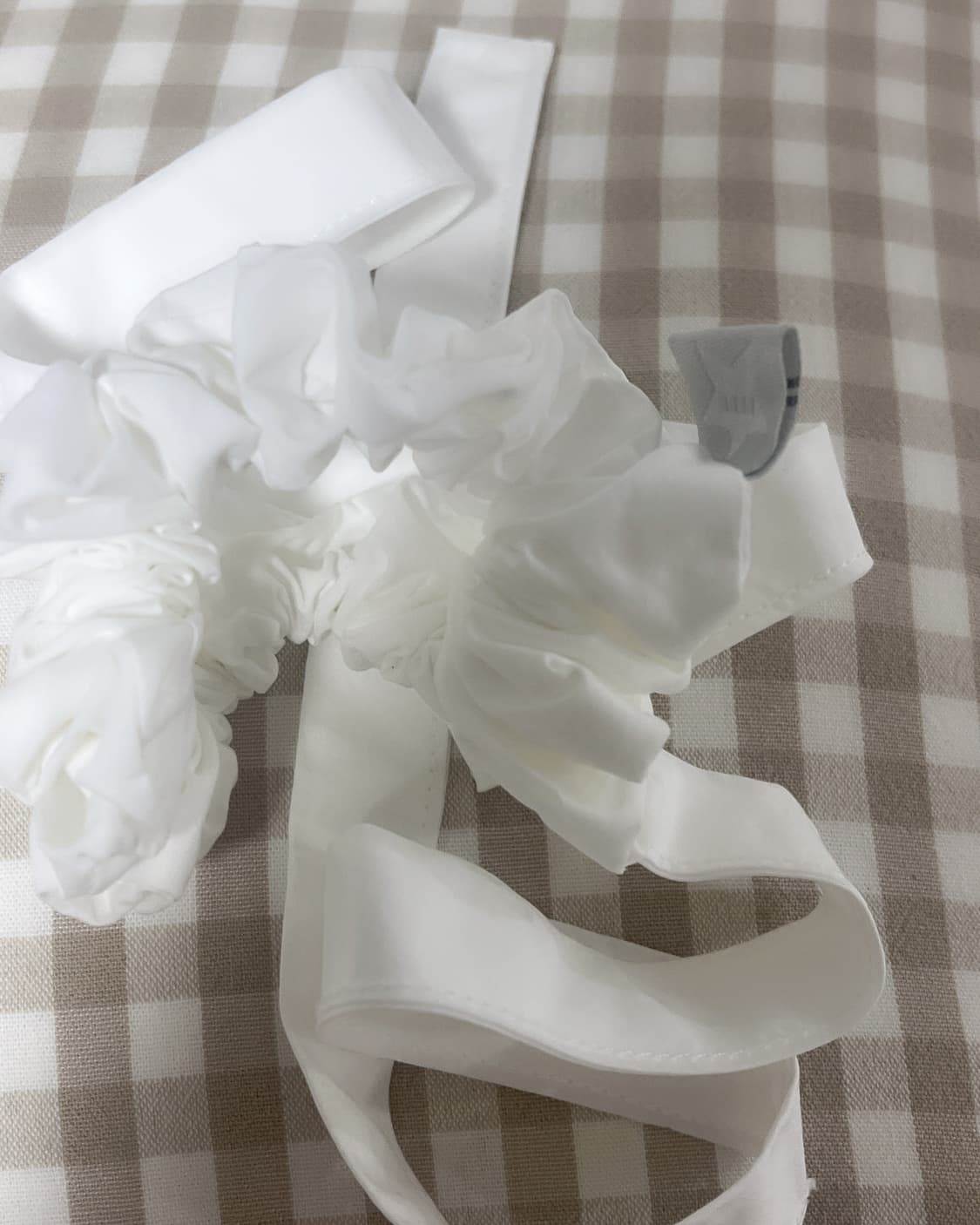 르몽드페페 ribbon hair scrunchie - white 상품이미지3