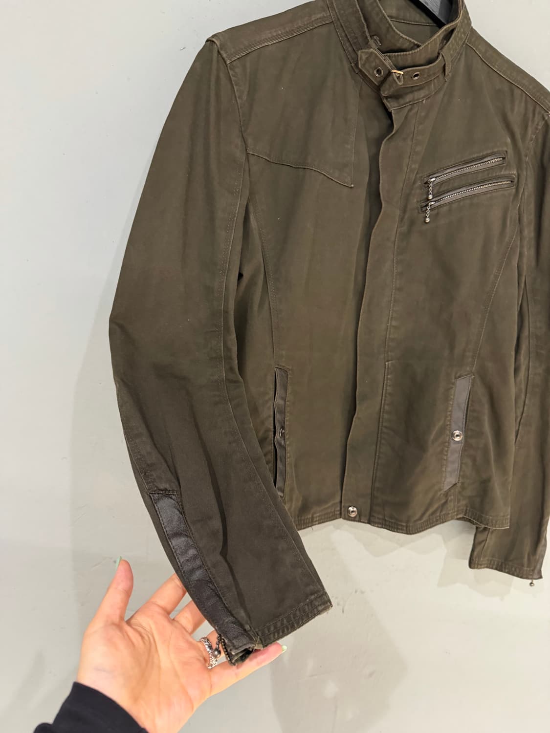 neck buckle point high-neck jacket 상품이미지10