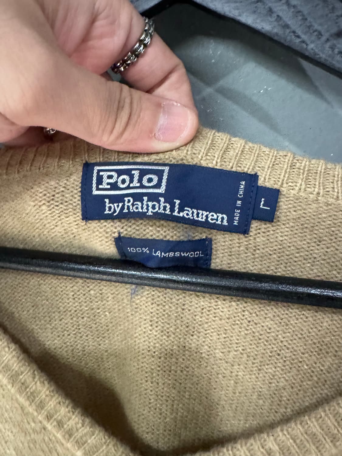 폴로랄프로렌 베이지 램스울 니트 상품이미지3