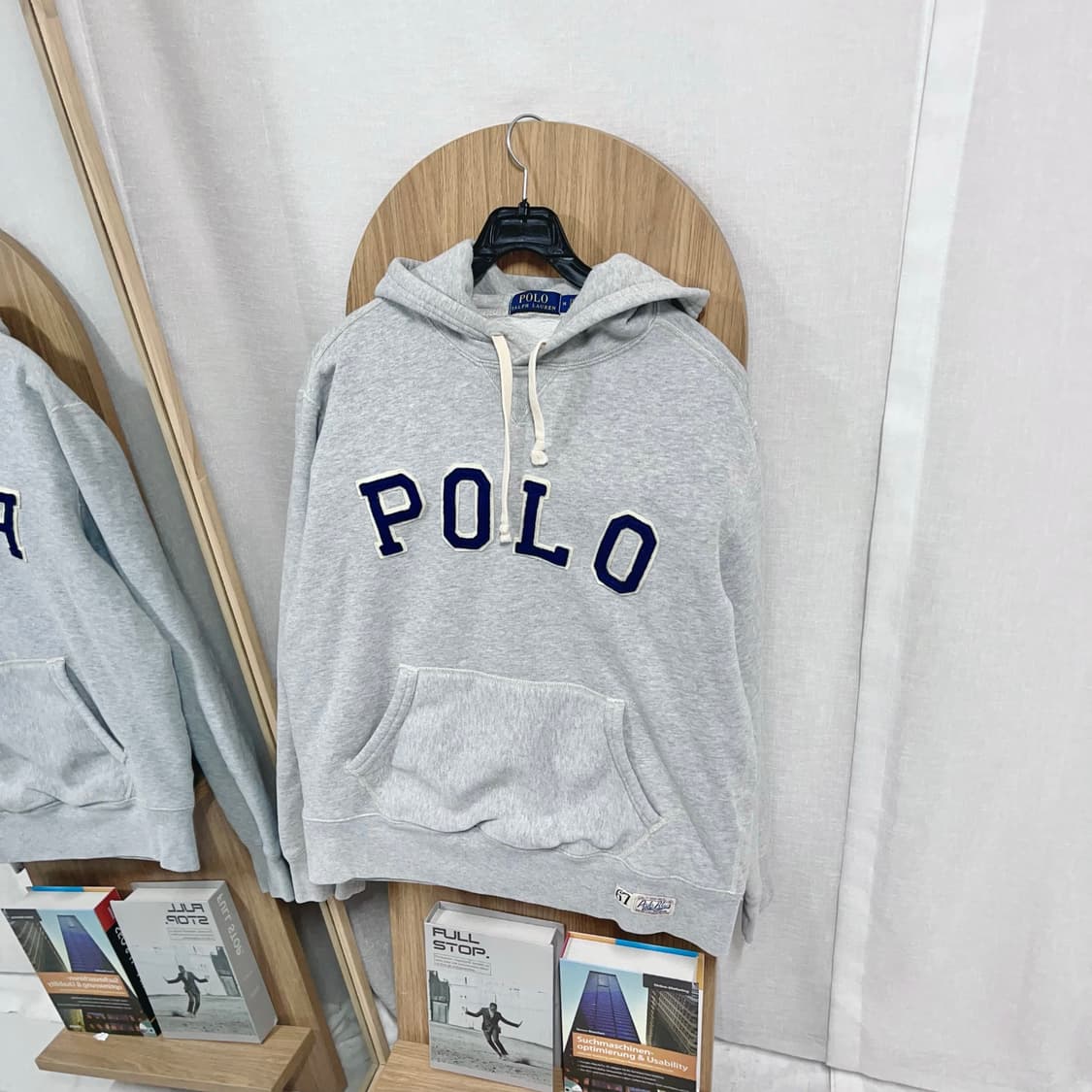 [정품] 폴로 그레이 POLO 아플리케 기모 후드티 [ M ] 상품이미지4