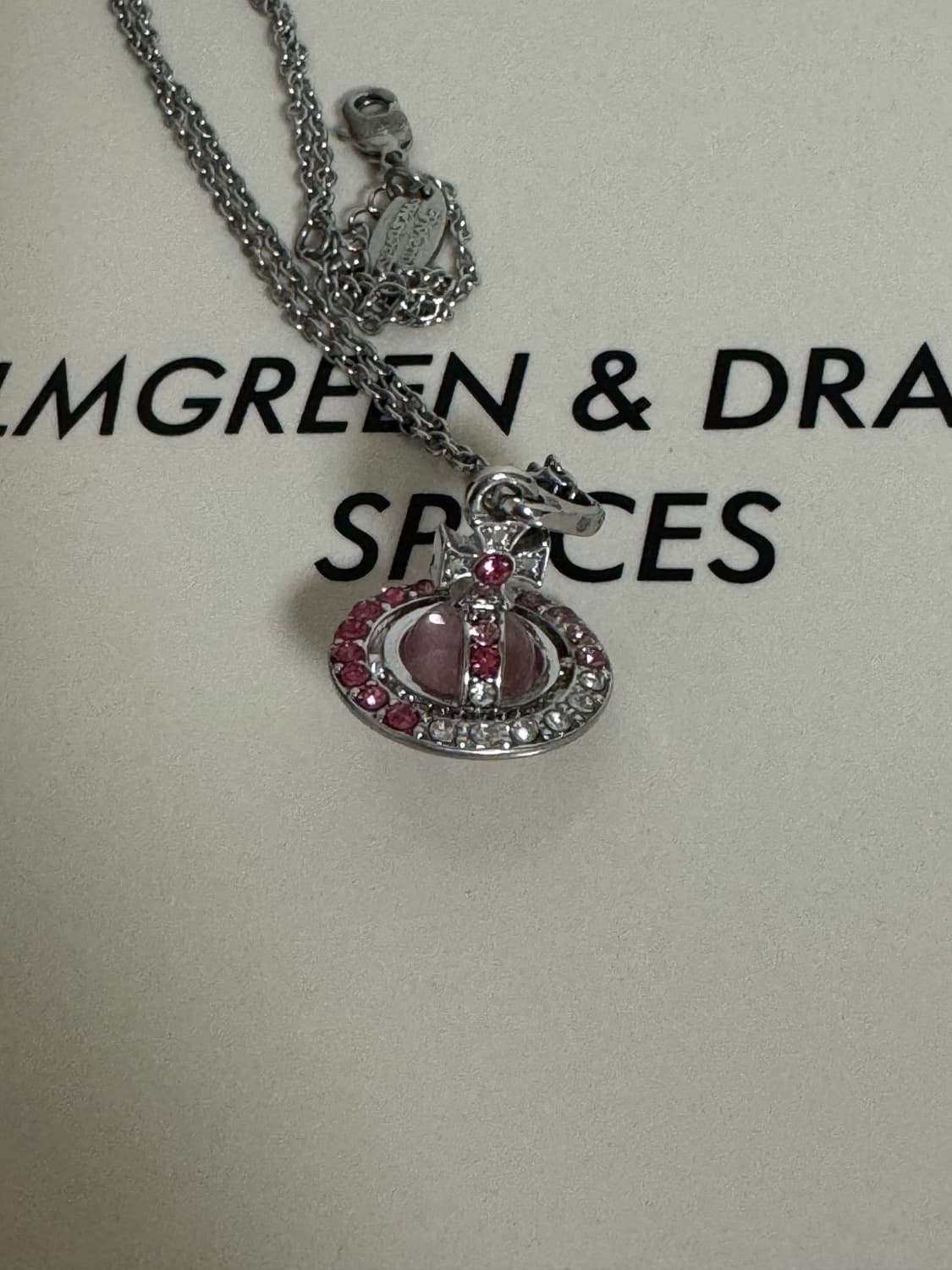 비비안 웨스트우드 클라레타 핑크 ORB 목걸이 상품이미지2