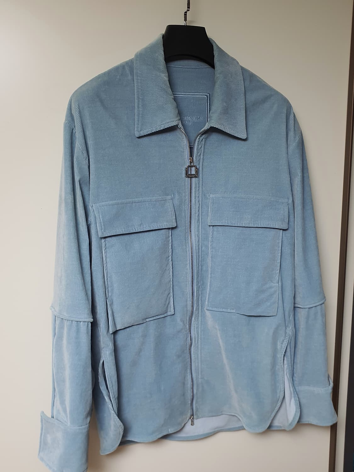 [48] 우영미 블루 코듀로이 셔츠 트러커 자켓 상품이미지2