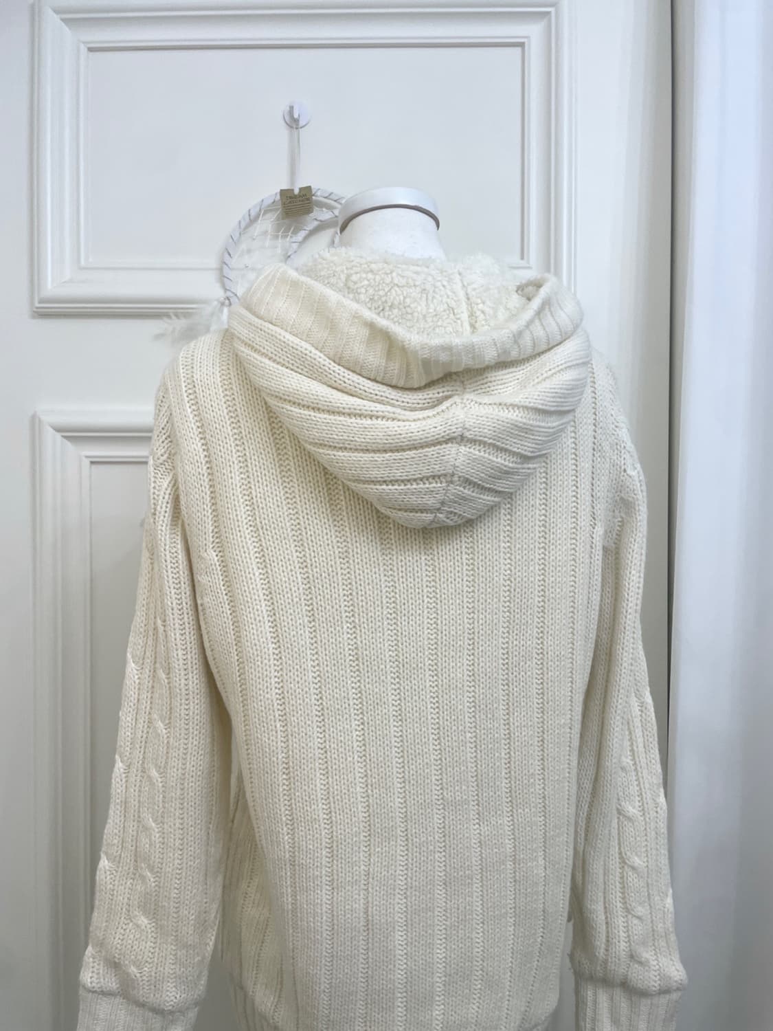 ivory twist fur pocket point hoodie card 상품이미지4