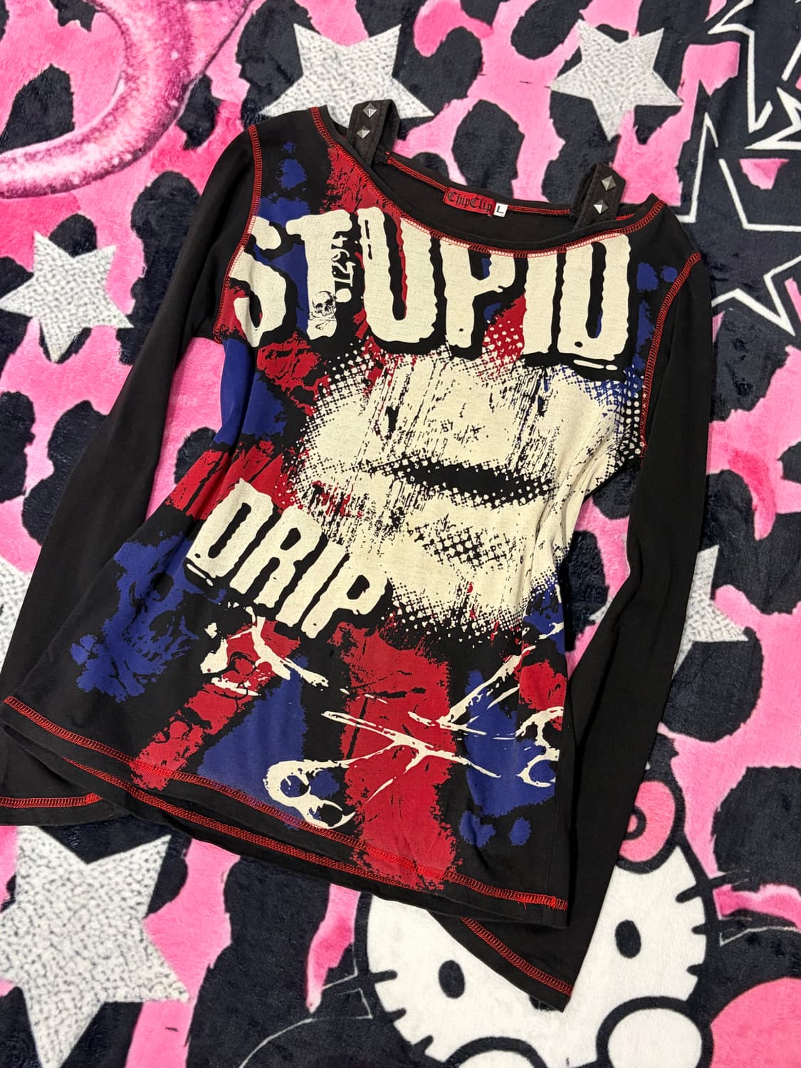 Y2K CHIPCLIP PUNK off-shoulder 상품이미지6