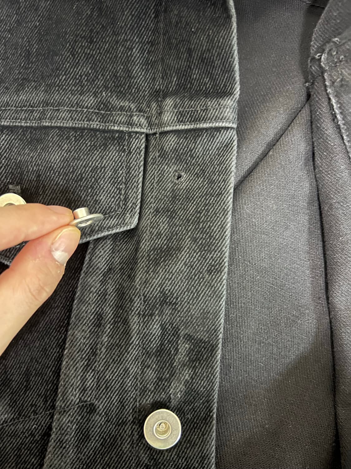 토니웩 블랙 벨벳 트러커 자켓 XL 상품이미지6