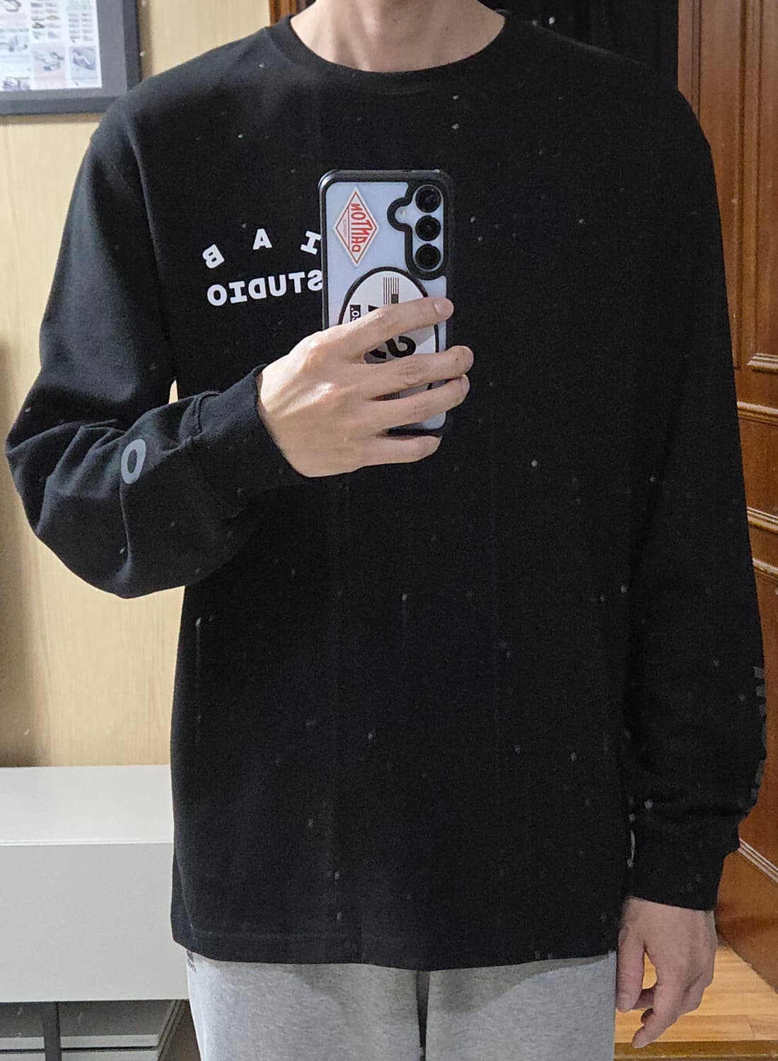 (착샷) 아이앱 스튜디오 x 웍스아웃 롱슬리브 긴팔 티셔츠  상품이미지7