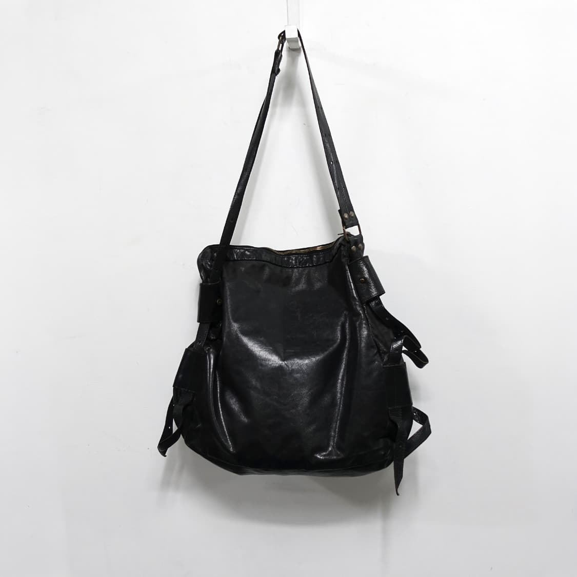 JAS MB 아티잔 잉글랜드 핸드메이드 더블벨트 레더 숄더백 상품이미지5