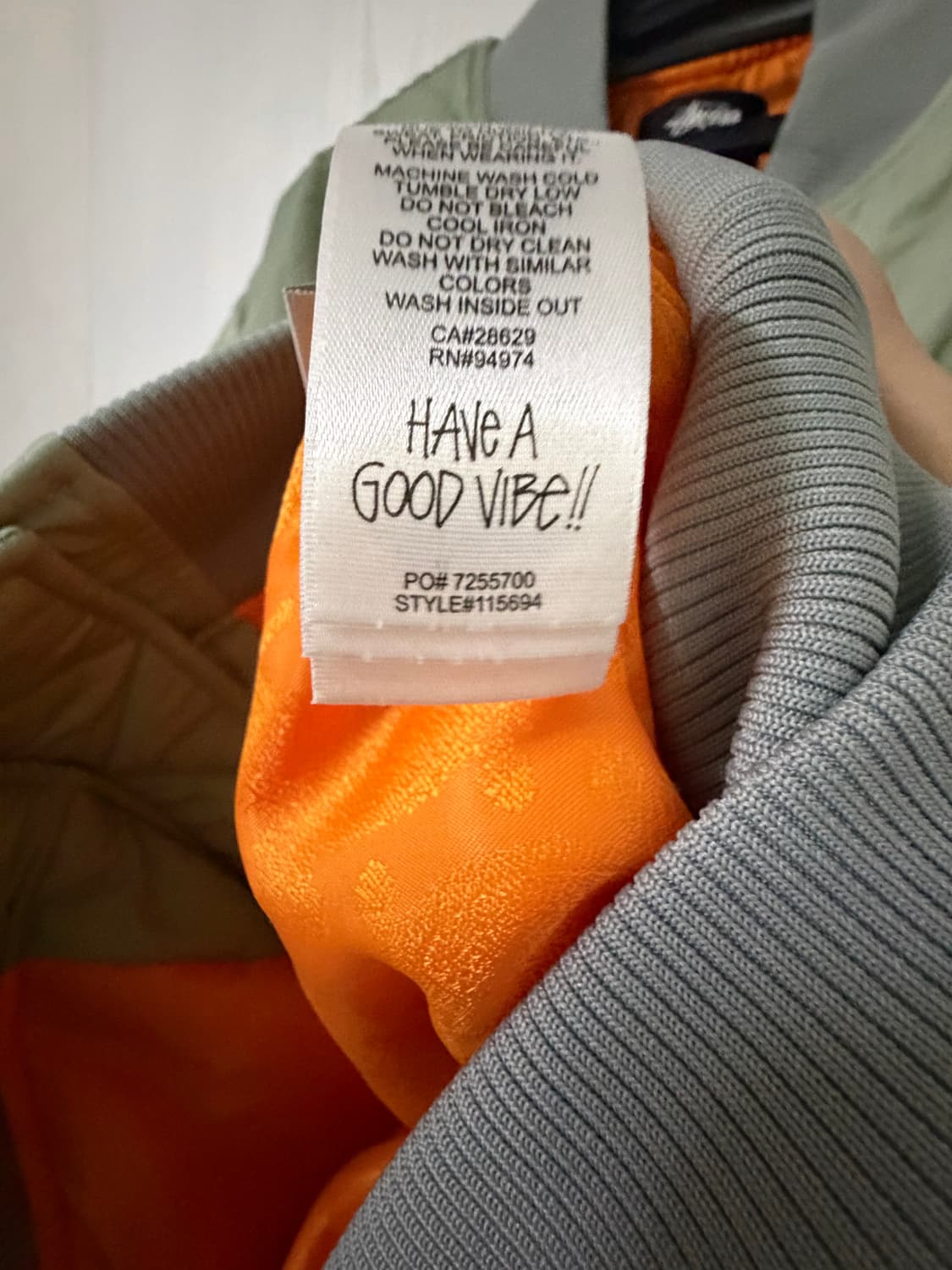 스투시 피그먼트 다잉 봄버자켓 XL 상품이미지3