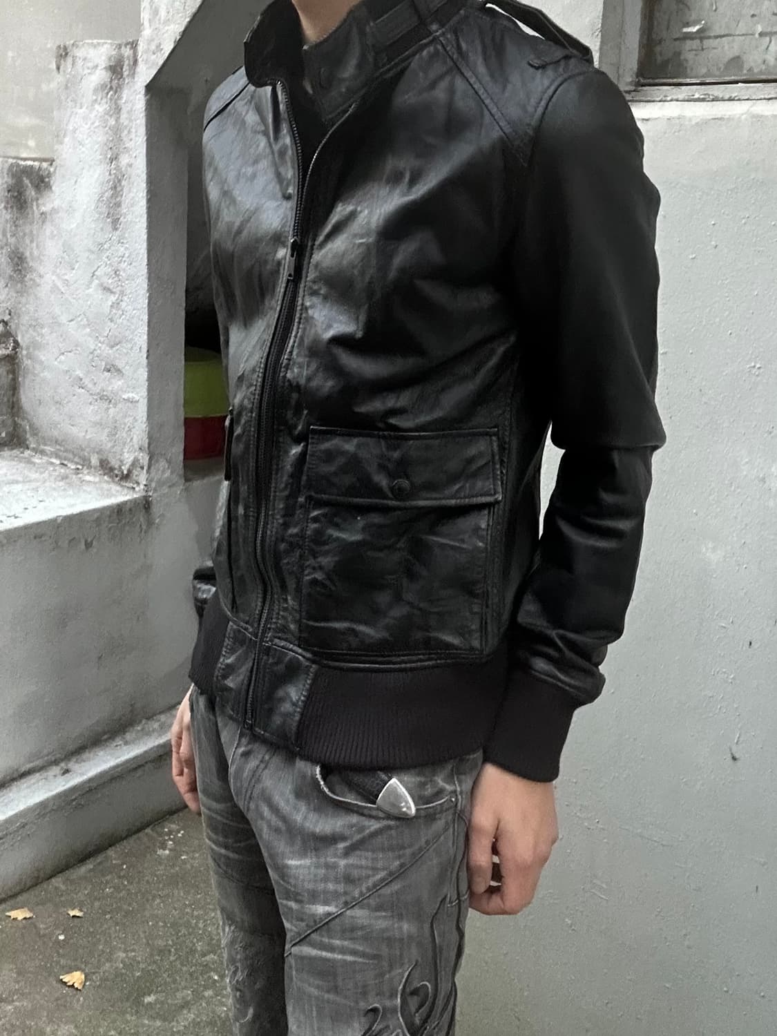 *rare* 2000s 히스테릭글래머 락시크 블랙 레더자켓 상품이미지1