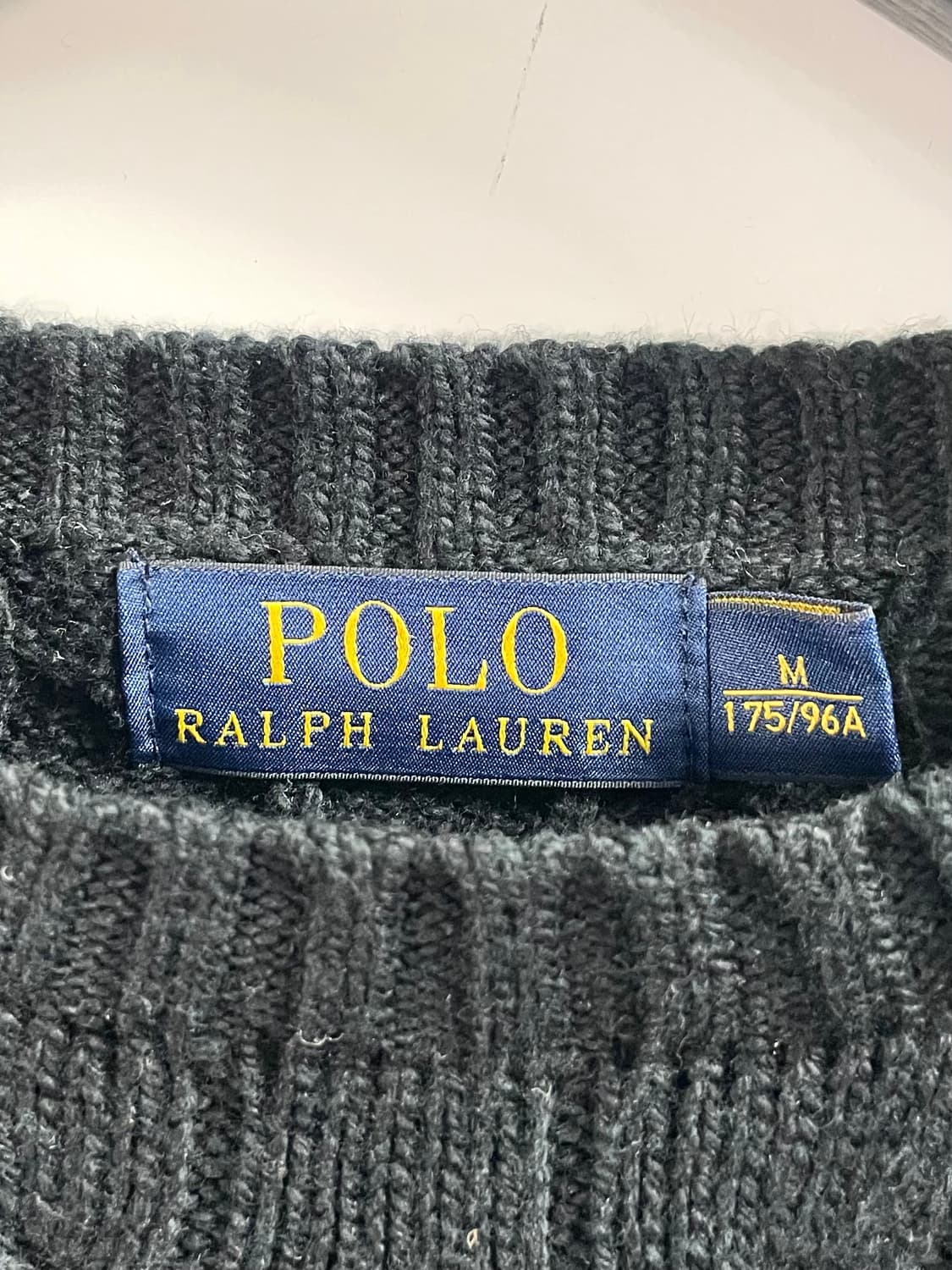 폴로 랄프로렌 블랙 케이블 니트 (on.631)   상품이미지4