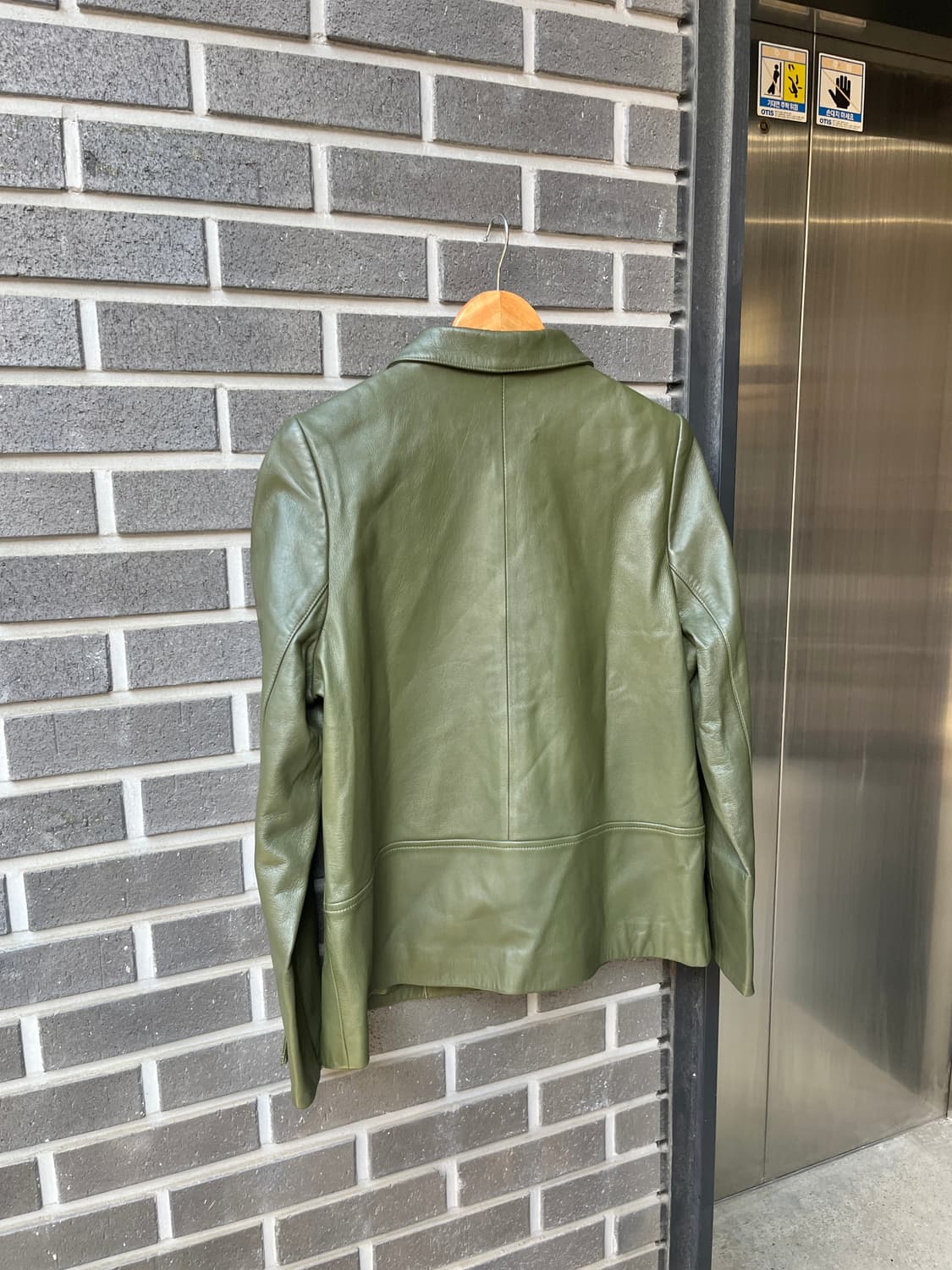 90s Genuine Lambskin 천연양가죽 자켓 딥그린 상품이미지7