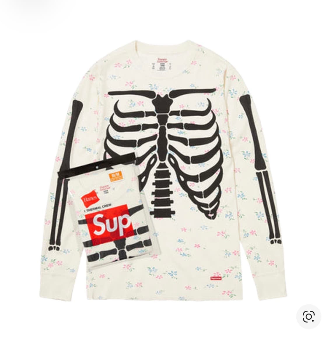 슈프림 헤인즈 본즈 써멀 크루 플로럴 25FW 상품이미지1