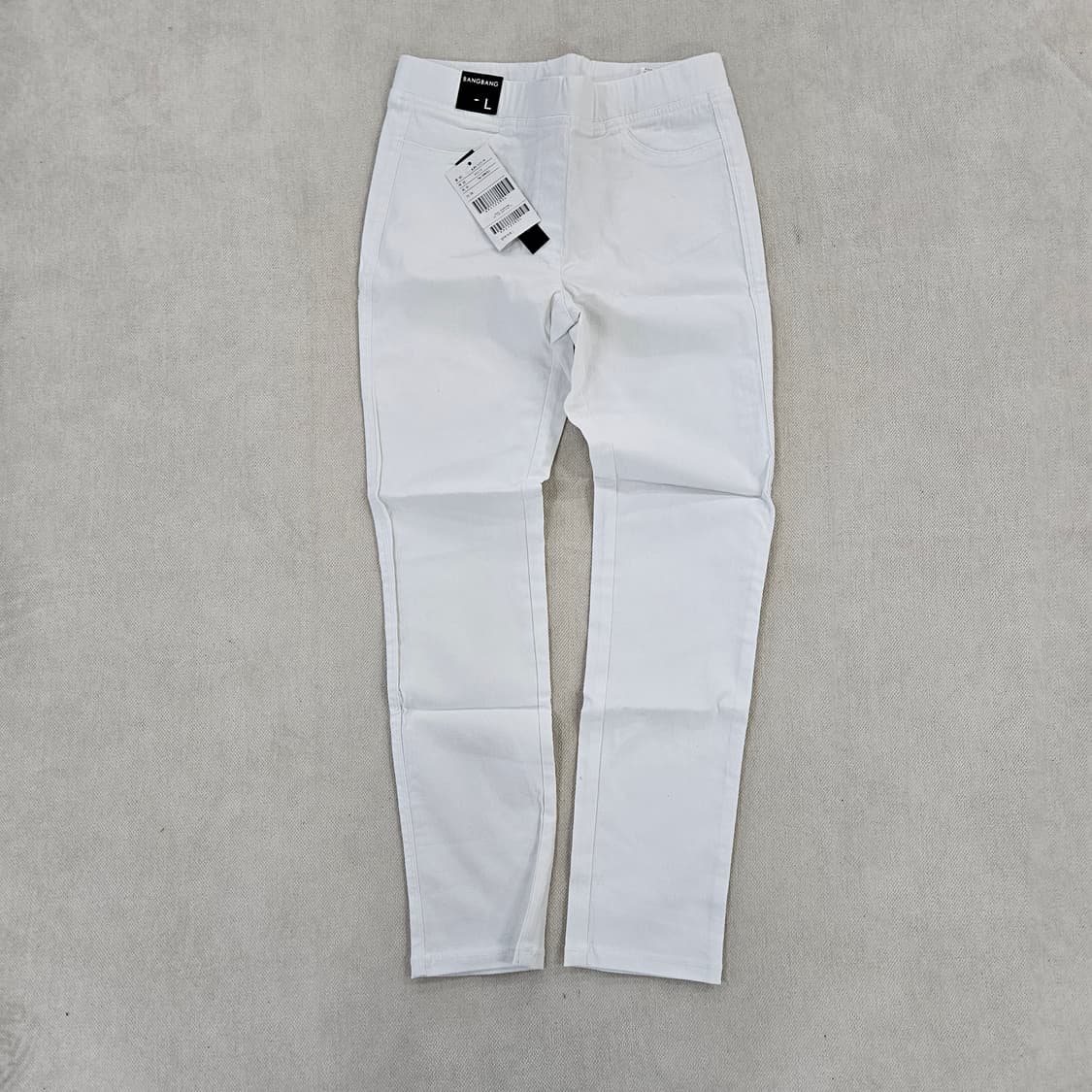 [L] 새상품 뱅뱅 화이트 일자 팬츠 0121Y2 상품이미지2