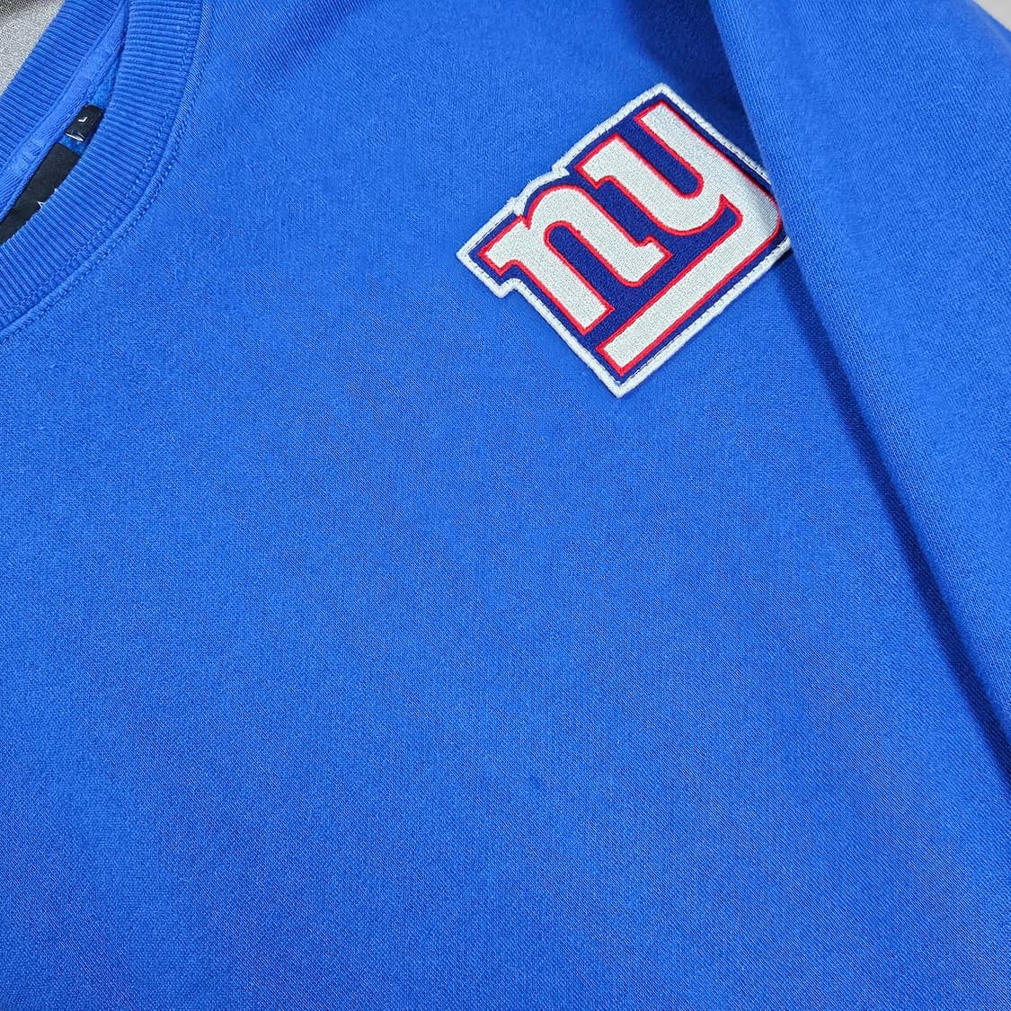 L NFL 뉴욕 자이언츠 기모 오버핏 맨투맨 블루 상품이미지5