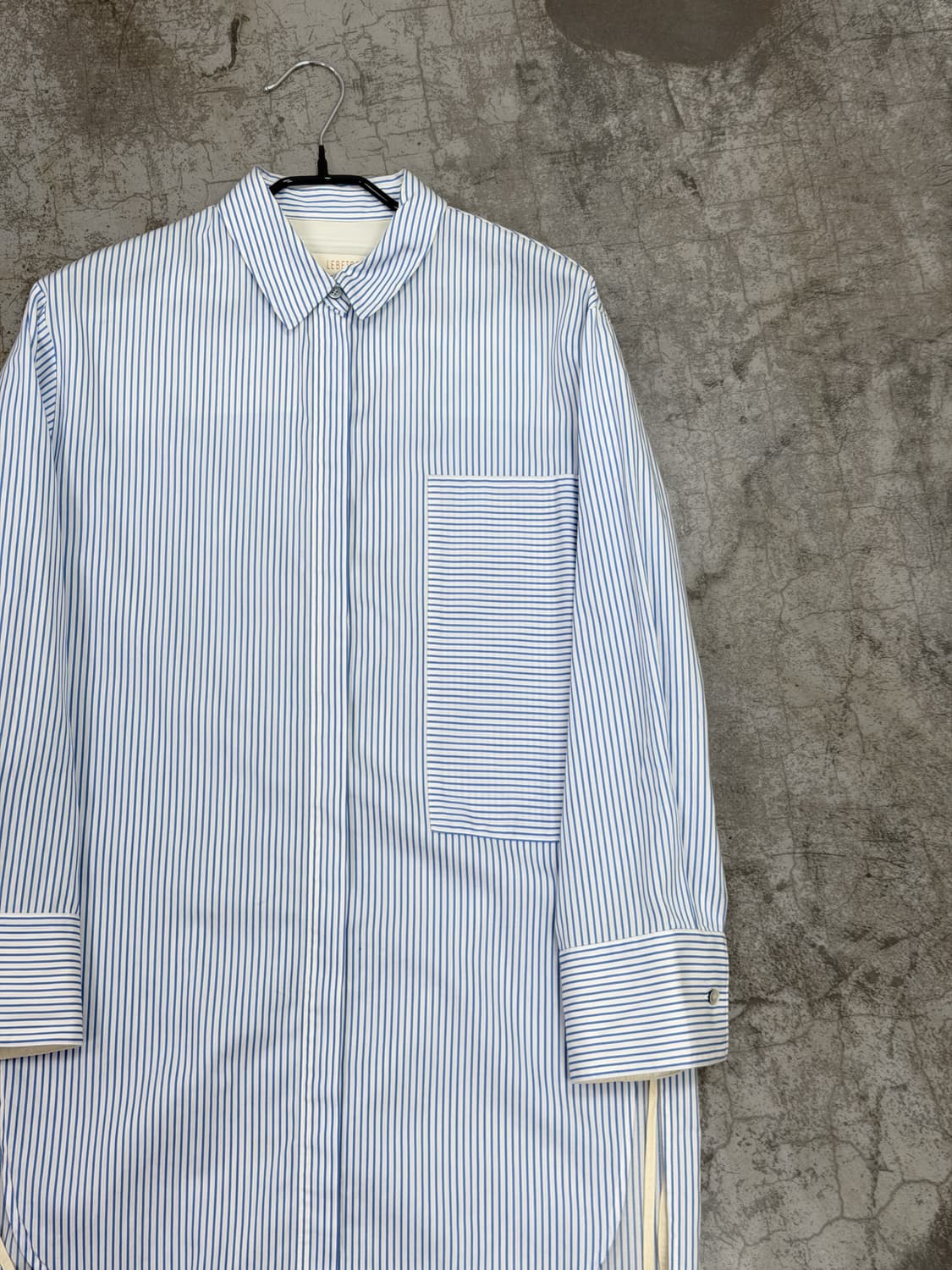 르베이지 스트라이프 레이어드 셔츠 상품이미지2