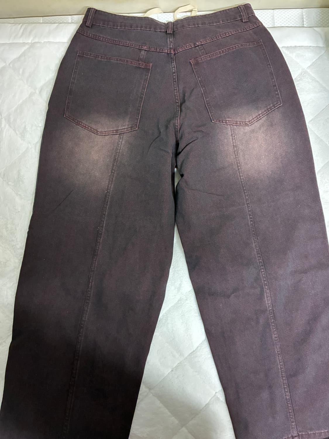 브라운 워싱 데님 팬츠 상품이미지2