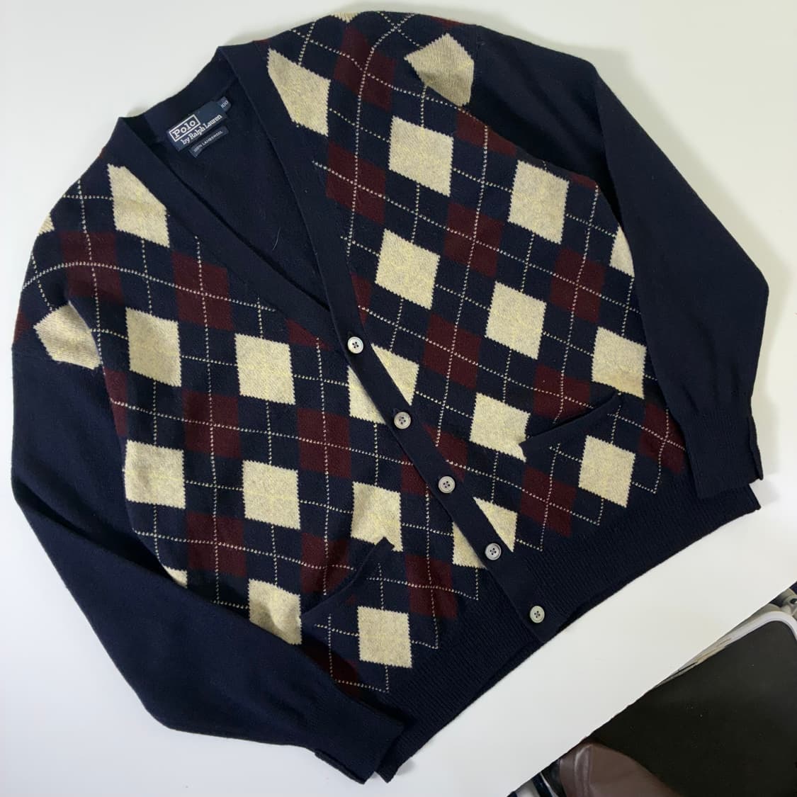 Polo  폴로 랄프로렌 00,s 램스울 아가일 니트 가디건   상품이미지2