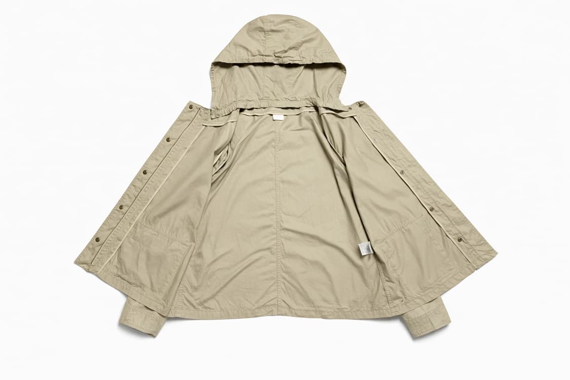 JPN 일본 빈티지 Y2K 모리걸 베이지 코튼 후드 야상 바람막이 자켓 상품이미지3