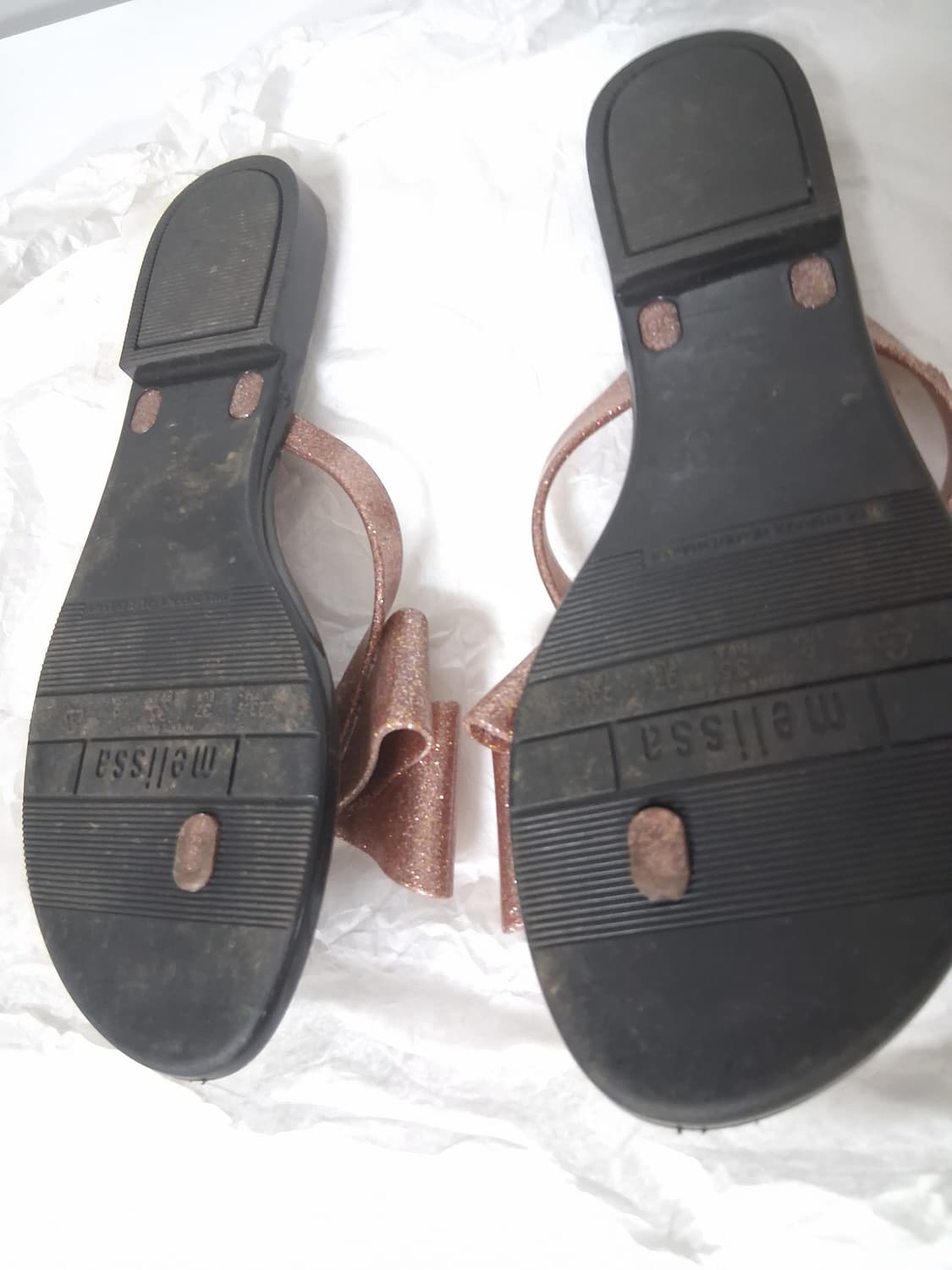 비비안 웨스트우드 멜리사 핑크 글리터 리본 쪼리 Size 6 상품이미지7