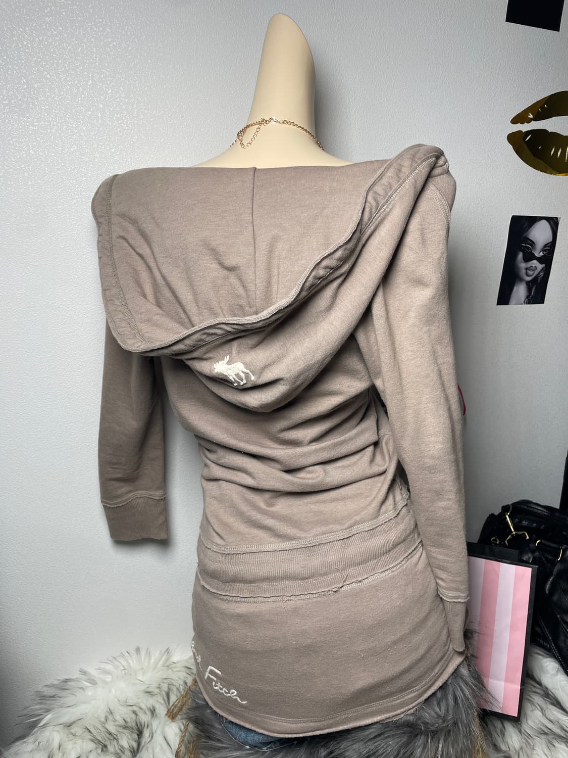 빈티지 아베크롬비 딥넥 후드 원피스 맨투맨 상품이미지5