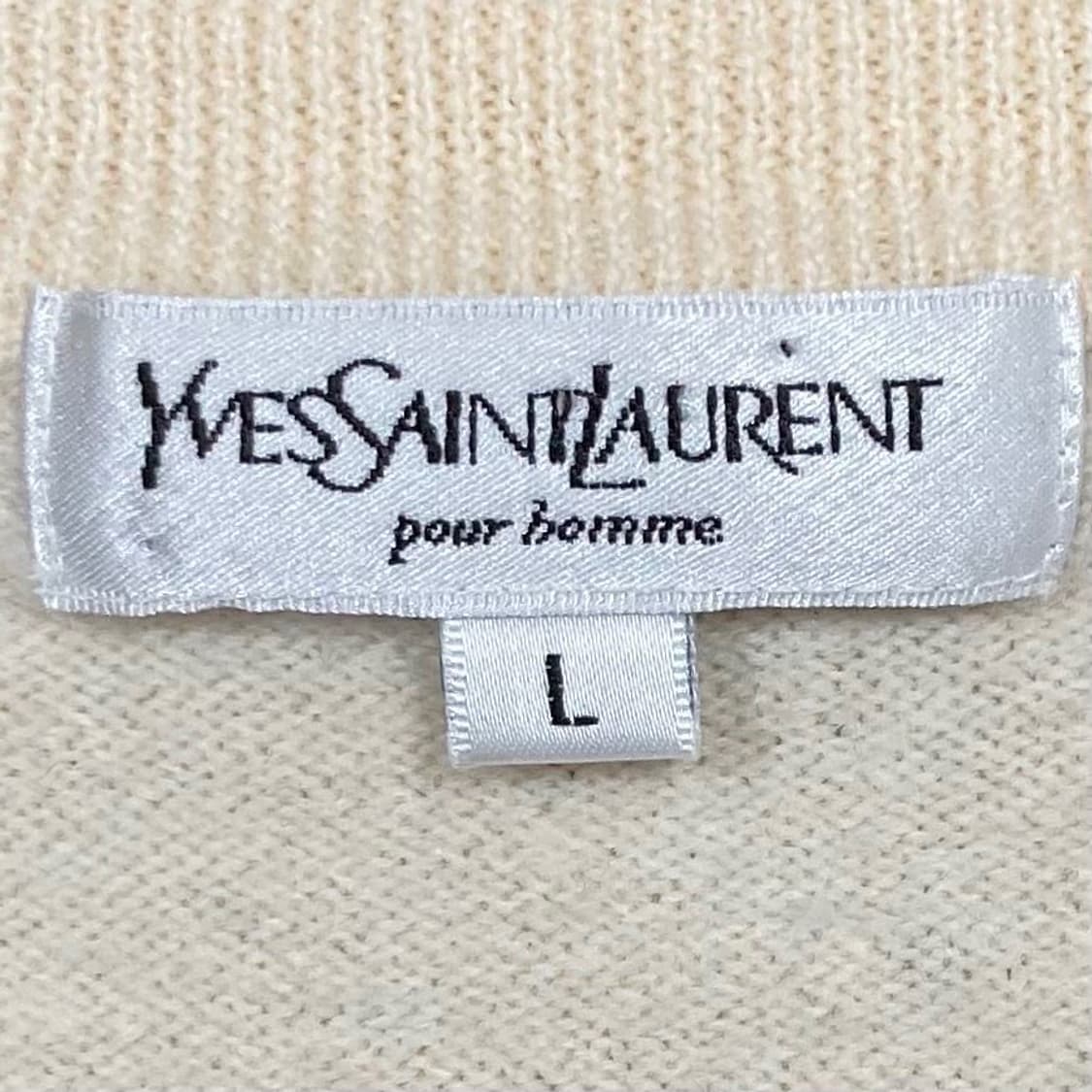 YvesSaintLaurent 자수로고 브이넥 니트 상품이미지3