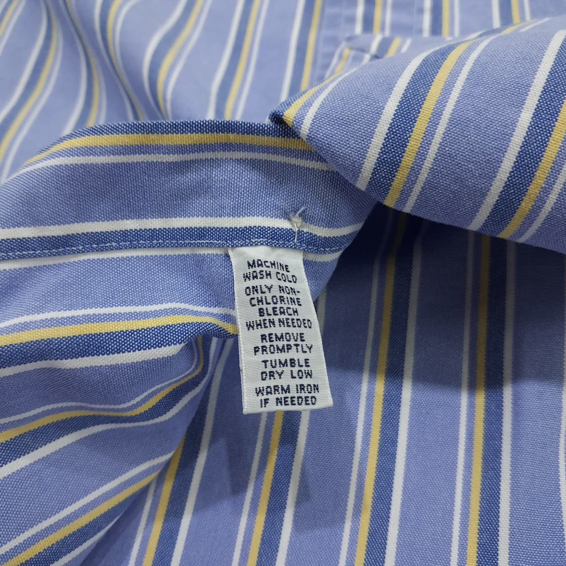 Co528 3XL Big 폴로 랄프로렌 블루 볼드 스트라이프 반팔 셔츠 상품이미지5