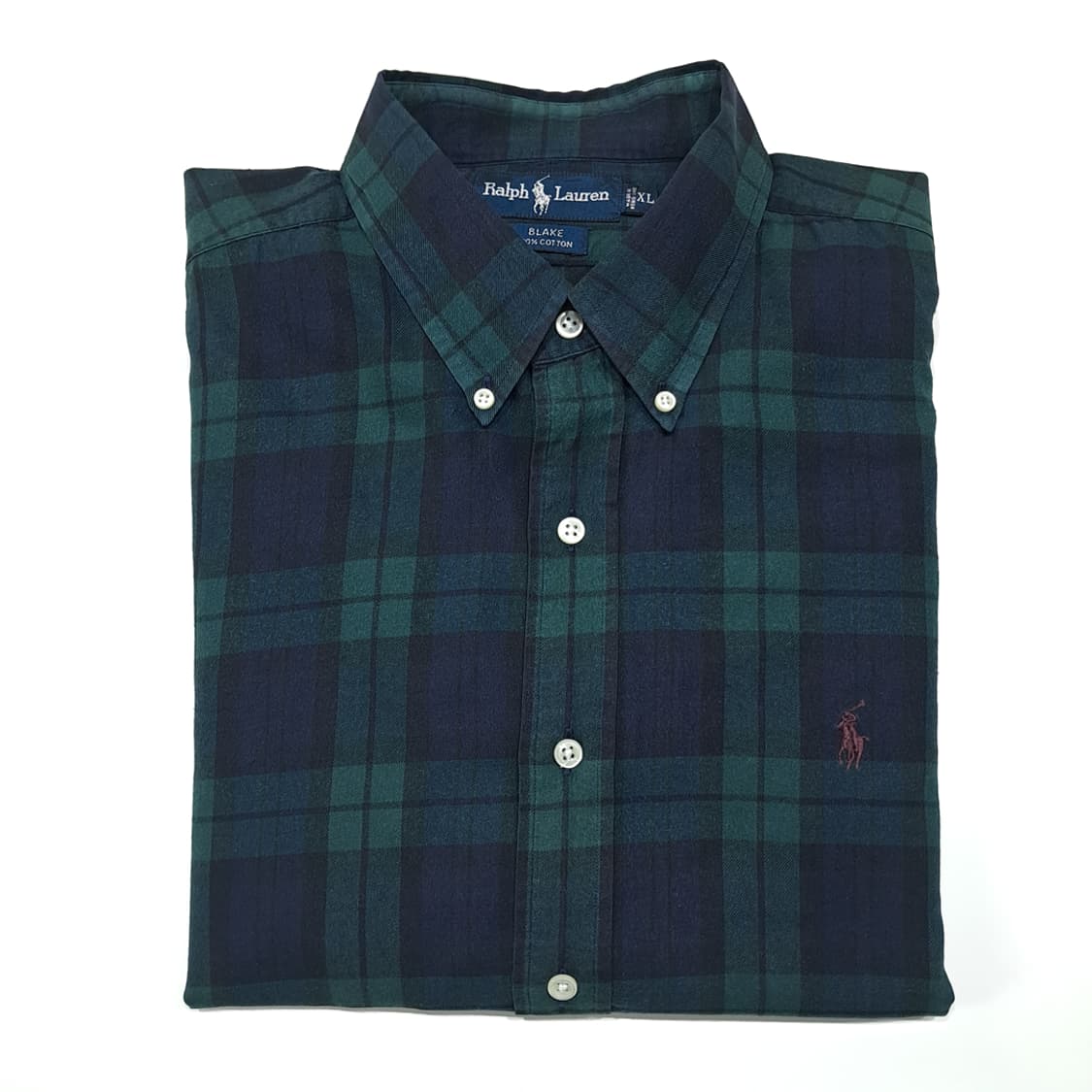 CL681 XL 폴로 90s 홍콩판 클래식 블랙워치 타탄체크 셔츠 남방 상품이미지7