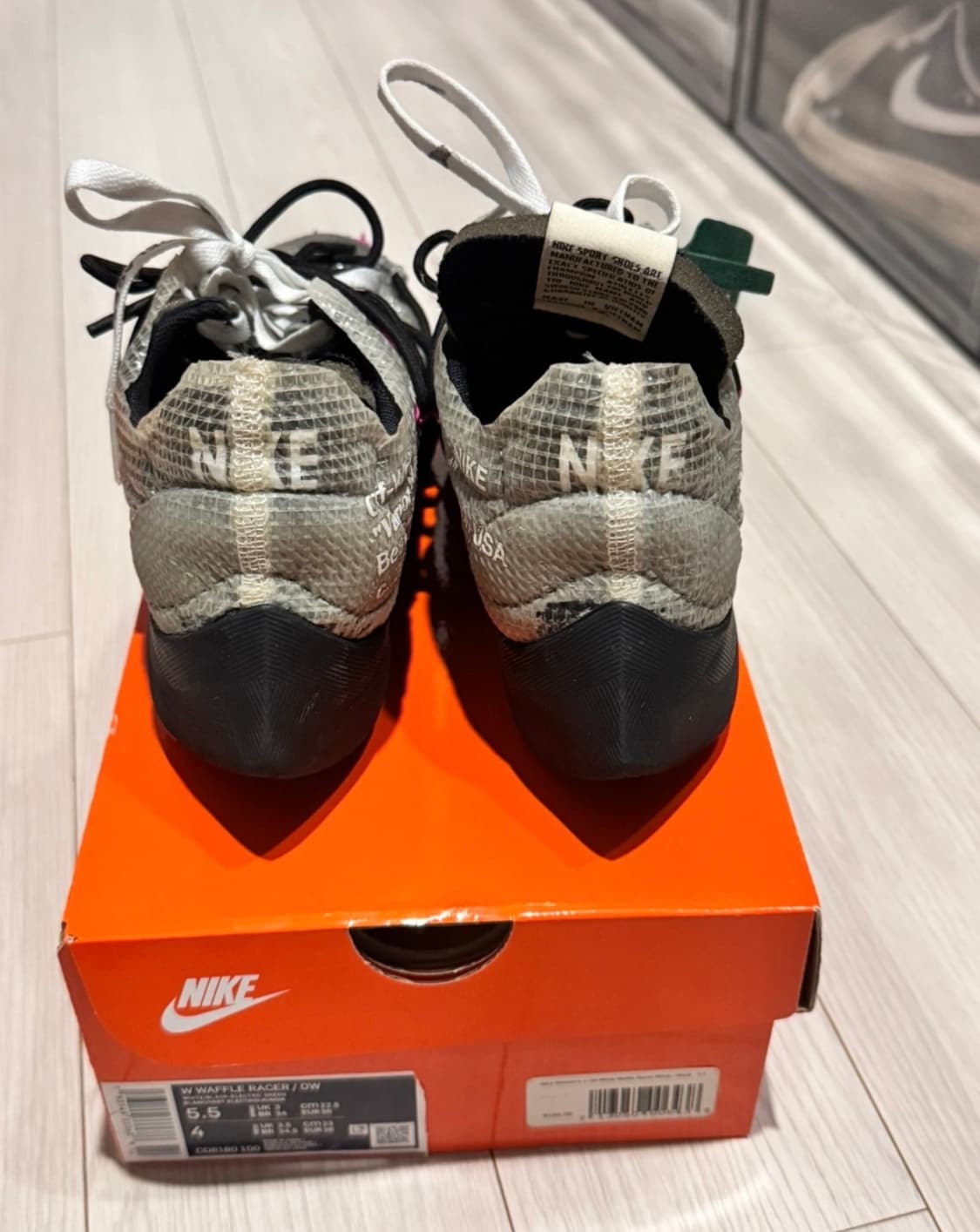 (W) 나이키 x 오프화이트 베이퍼 스트릿 블랙 핑크 230 상품이미지3