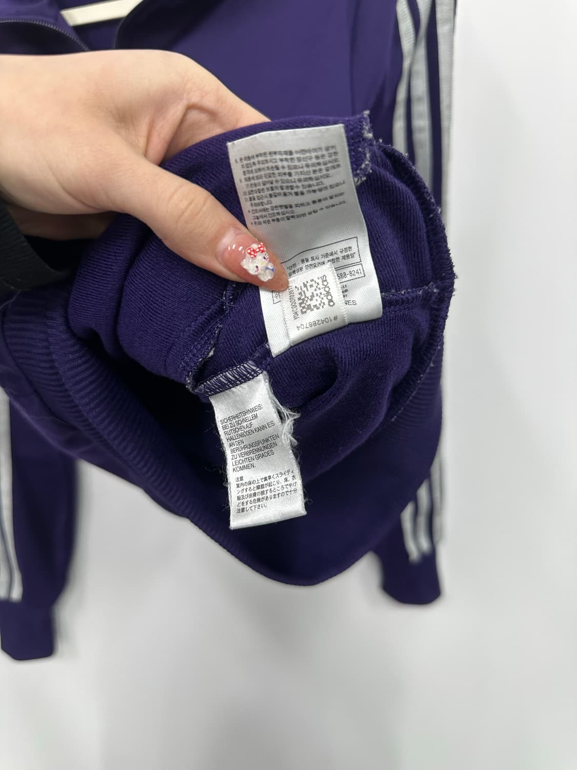 아디다스 퍼플 실버 파이어버드 져지 트랙탑  상품이미지4