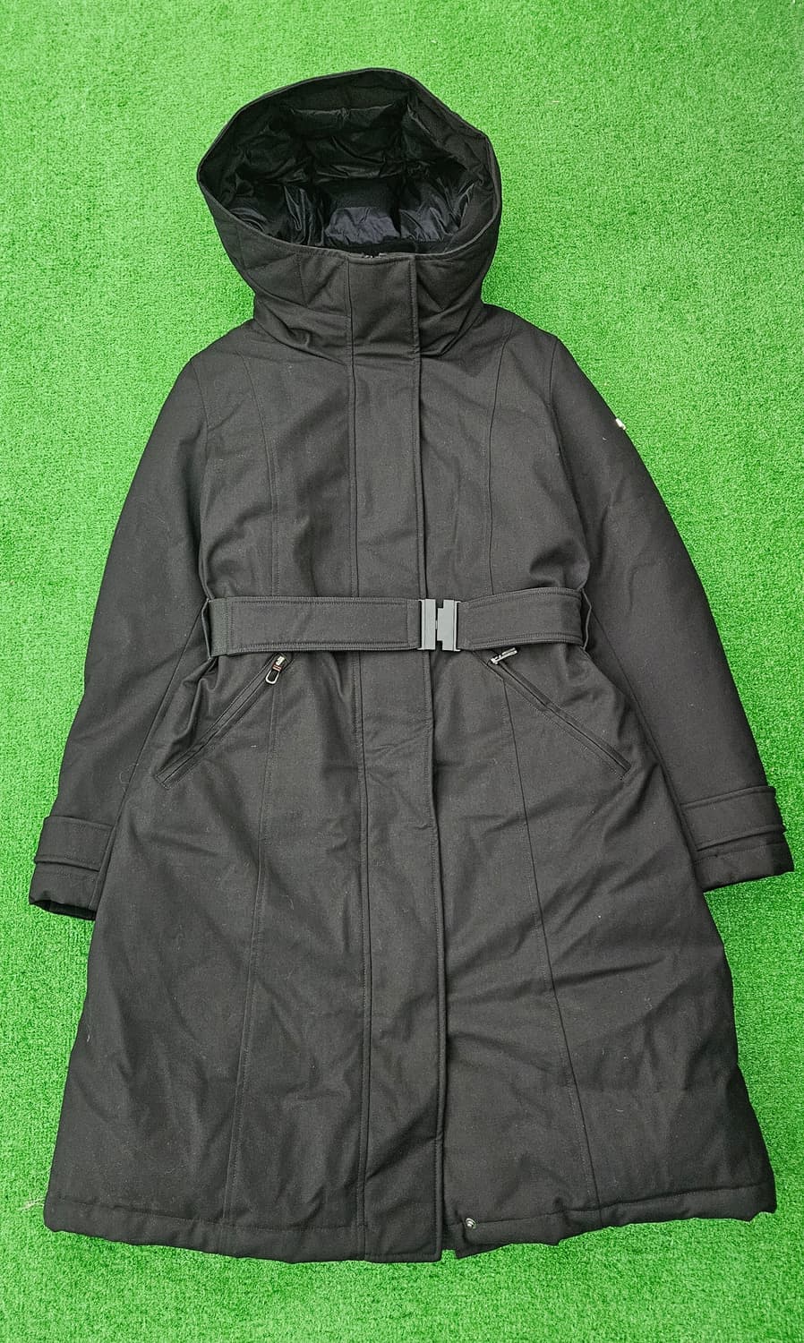 (정품) 두노 (DUNO) 블랙 벨티드 겨울덕다운롱패딩 코트 상품이미지1