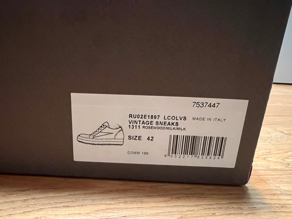 릭오웬스 빈티지 스니커즈 릭반스 레드 로즈우드 상품이미지3