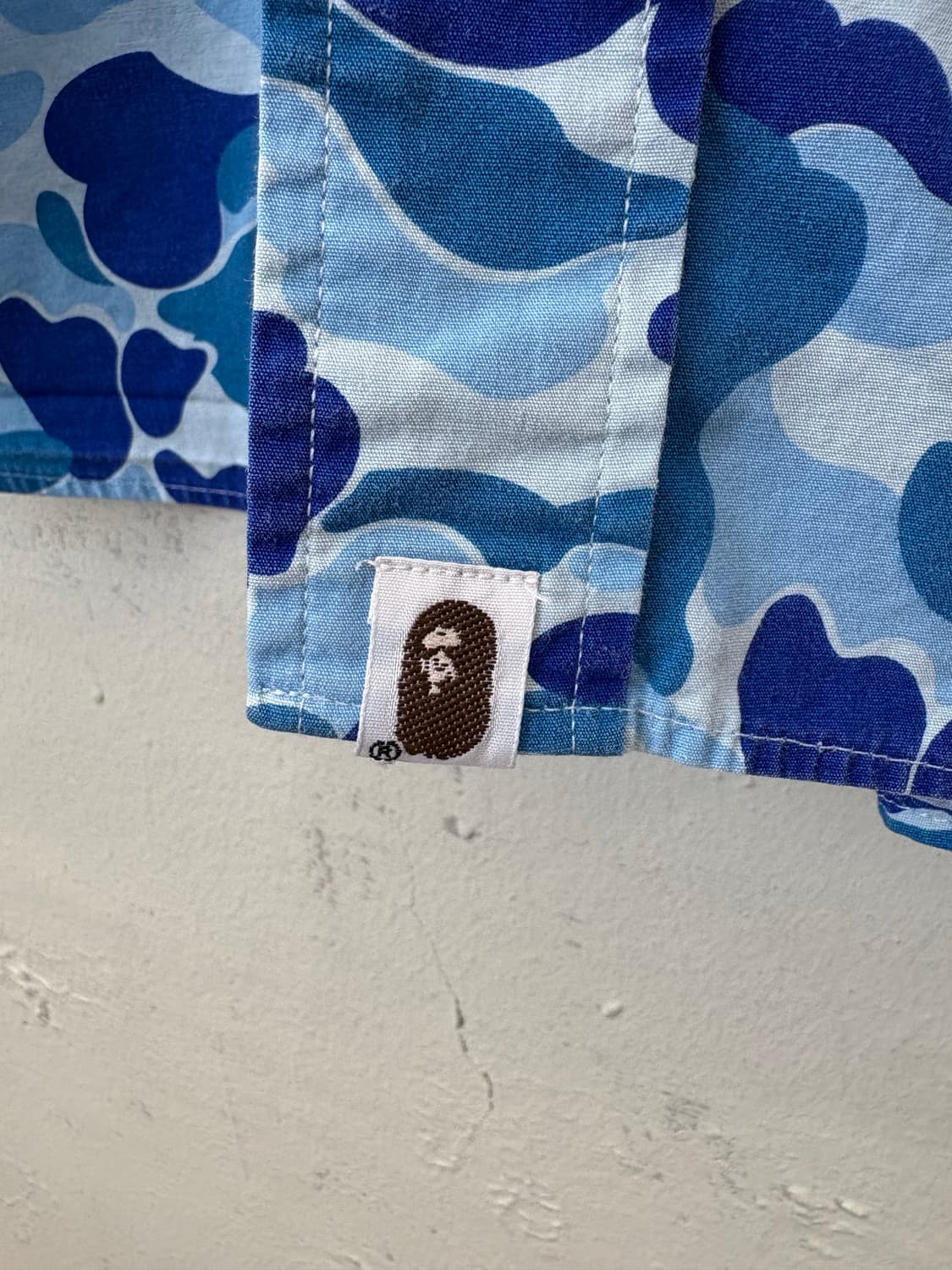Bape 베이프 빈티지 블루 카모 반팔 셔츠 상품이미지4