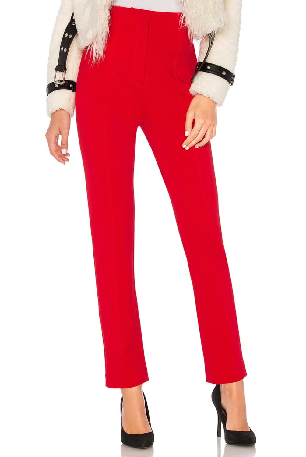 (새제품) DVF 다이앤본퍼스텐버그 하이웨스트 스키니 팬츠 립스틱 레드  상품이미지1