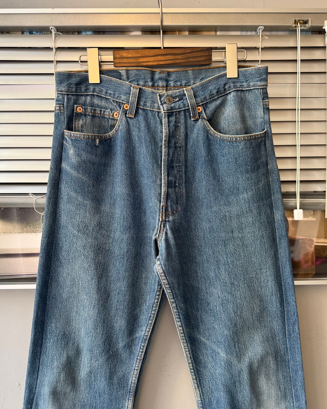 Levi's 501 90s USA washed denim pants 상품이미지2