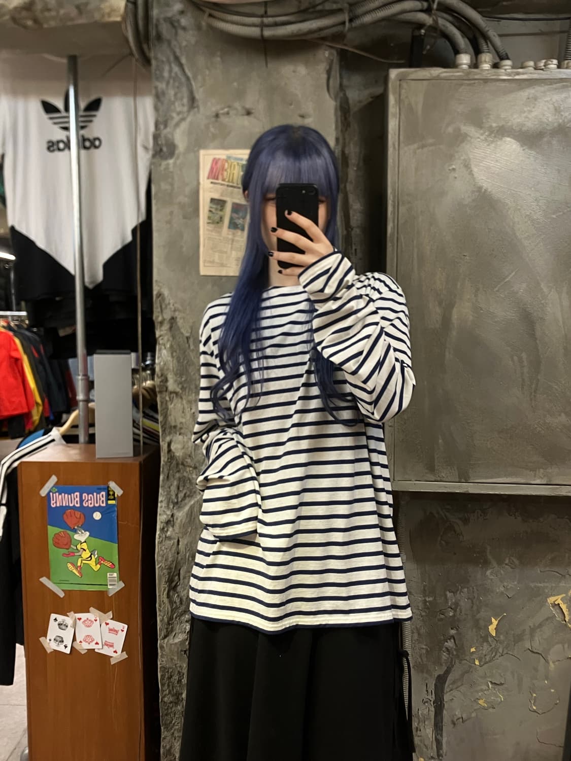 세인트제임스 길도 스트라이프 롱슬리브 화이트 네이비 #csz2227 상품이미지2