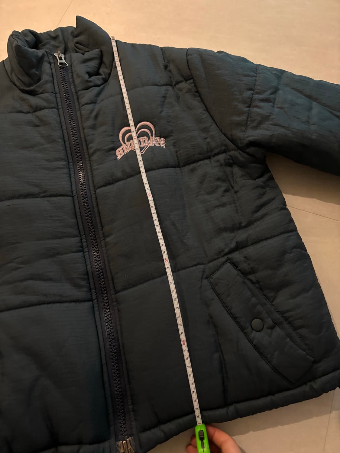 sundayfruitmarket 청록색 패딩 M 상품이미지8