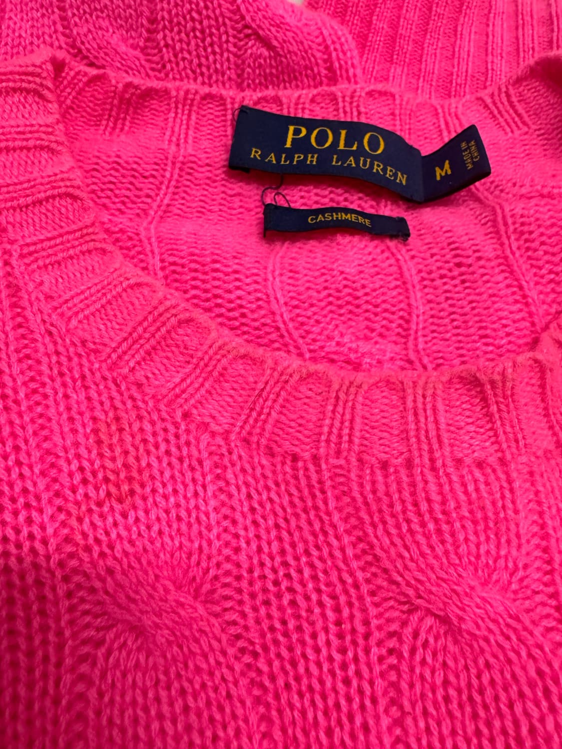 폴로 랄프로렌 100% 캐시미어 니트 핑크 / M 상품이미지2
