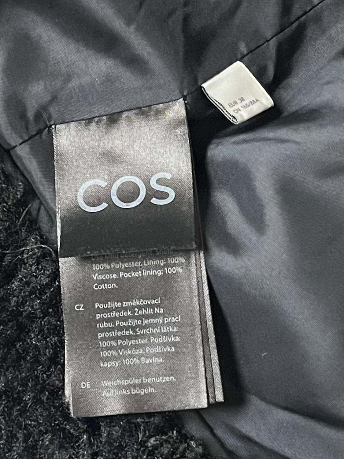 38) 코스 COS 뽀글이 후드 조끼 블랙 상품이미지5