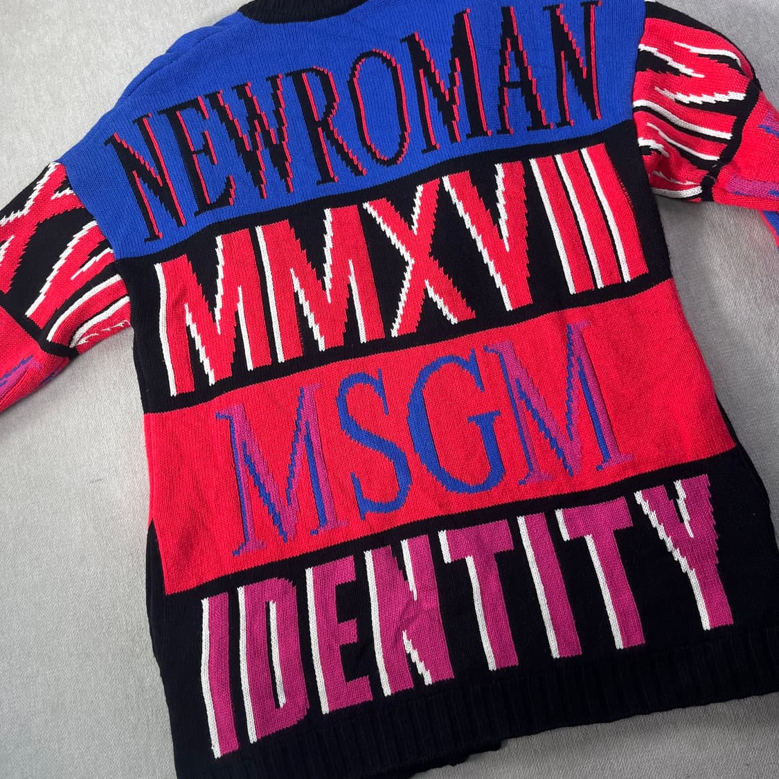 105 msgm 패턴 컬러 블럭 가디건 상품이미지8