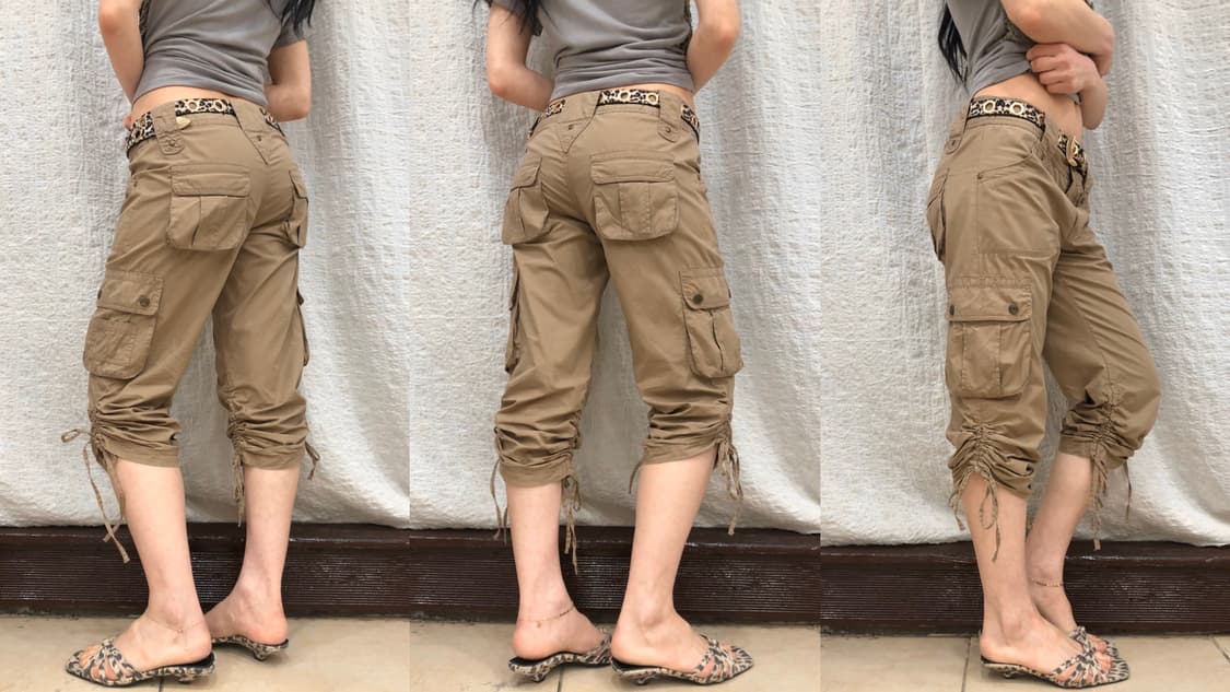 ribbon shirred capri pants 상품이미지5