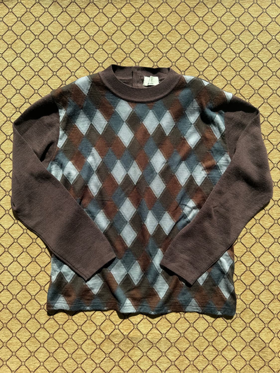 브라운 아가일 패턴 니트 상품이미지2