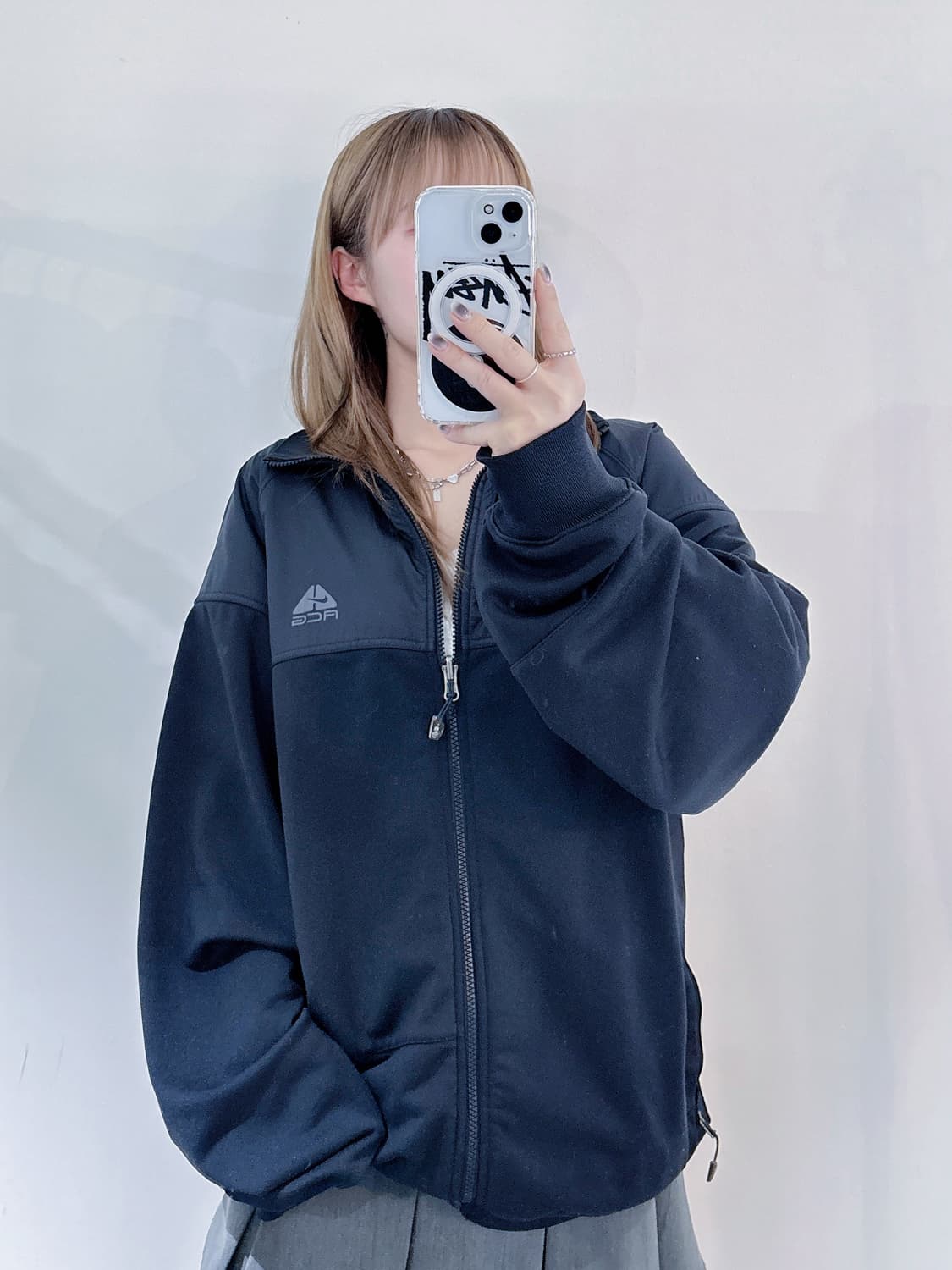 나이키 acg 블랙 코튼 집업 상품이미지1