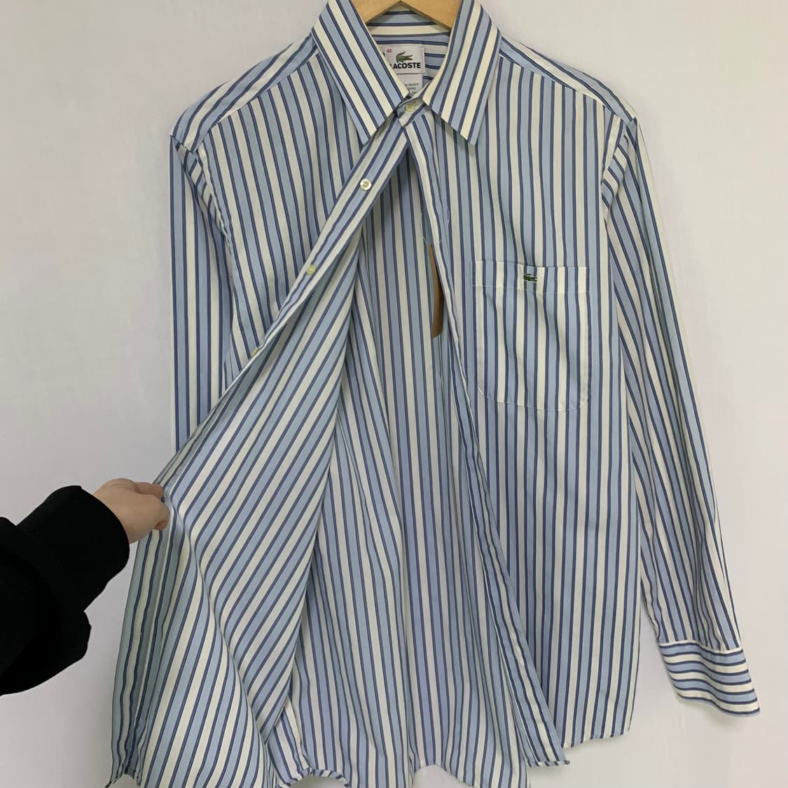 라코스테 스트라이프 남성 셔츠 남방 남녀공용 상품이미지4