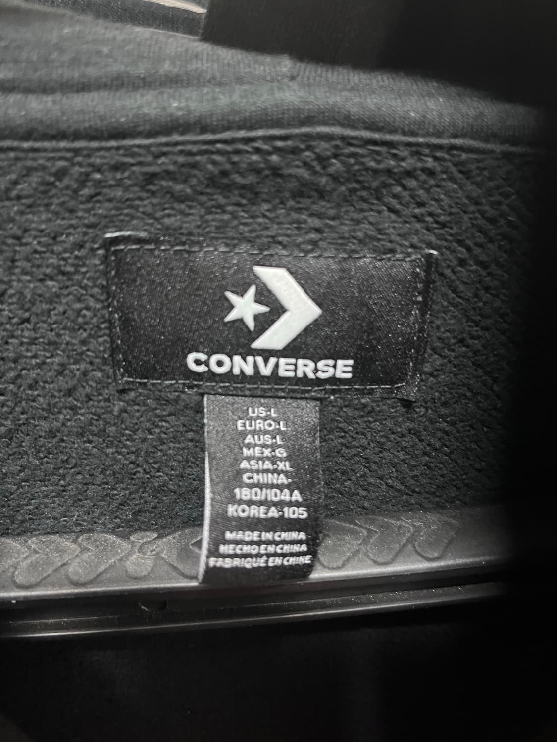 컨버스 블랙 후드집업 상품이미지3