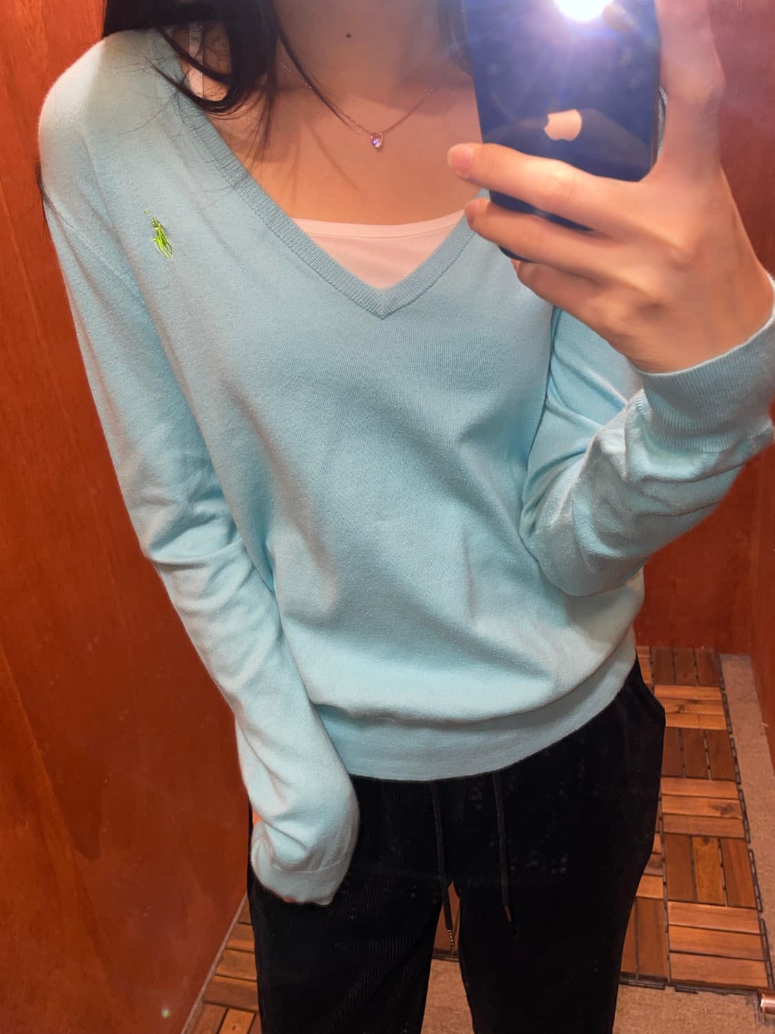 (M) POLO 폴로 랄프로렌 피마코튼 브이넥 니트 상품이미지2